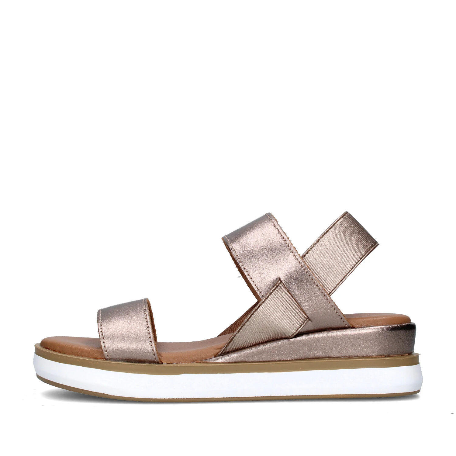SANDALI CON ZEPPA 113013 DONNA BRONZO
