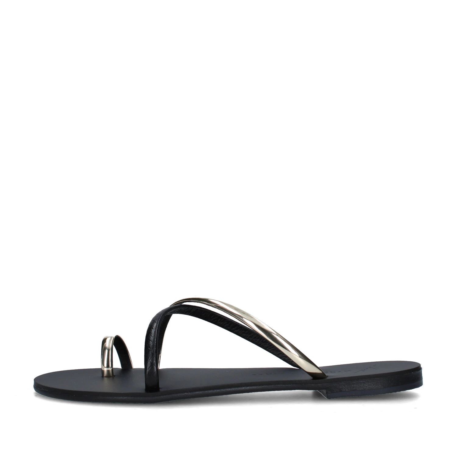 SANDALI TACCO BASSO 5L-T DONNA NERO