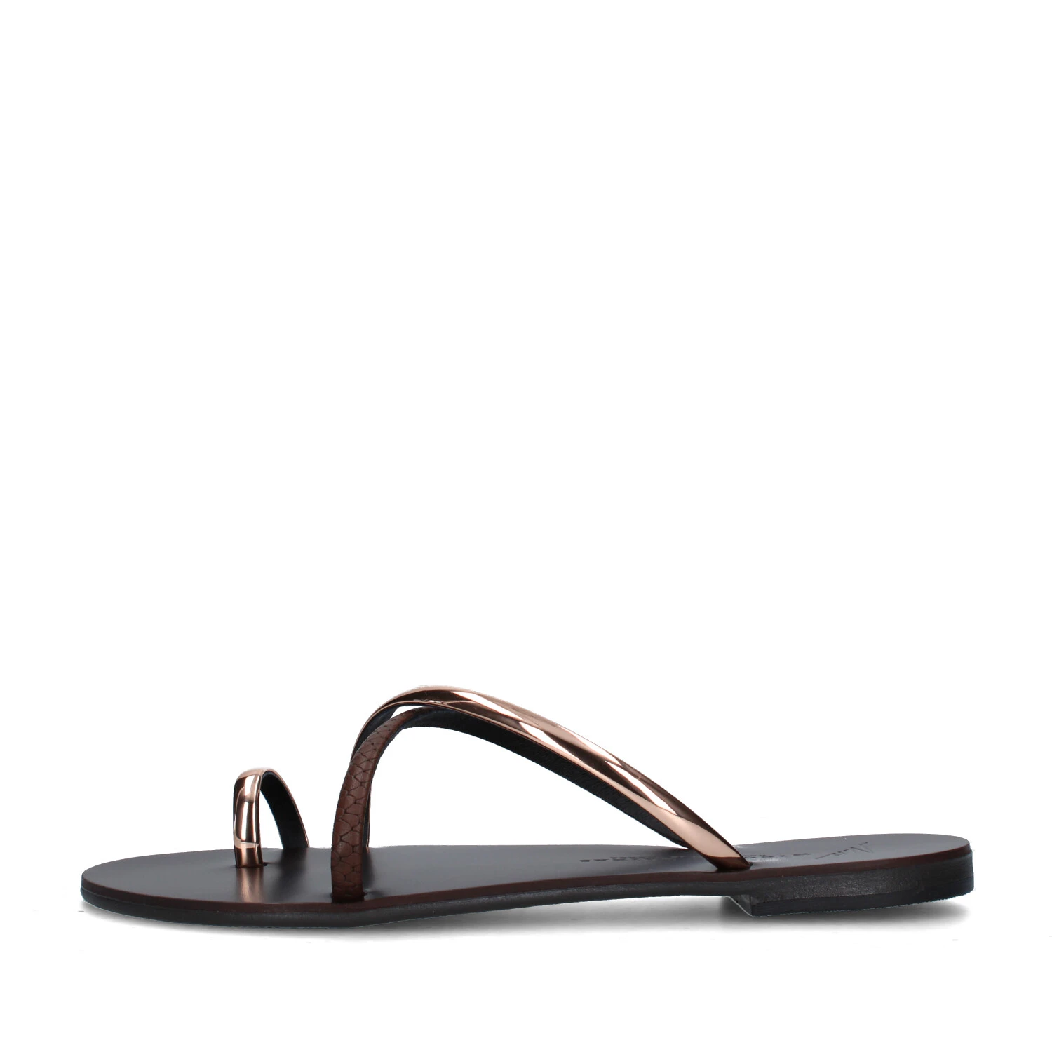 SANDALI TACCO BASSO 5L-T DONNA MARRONE