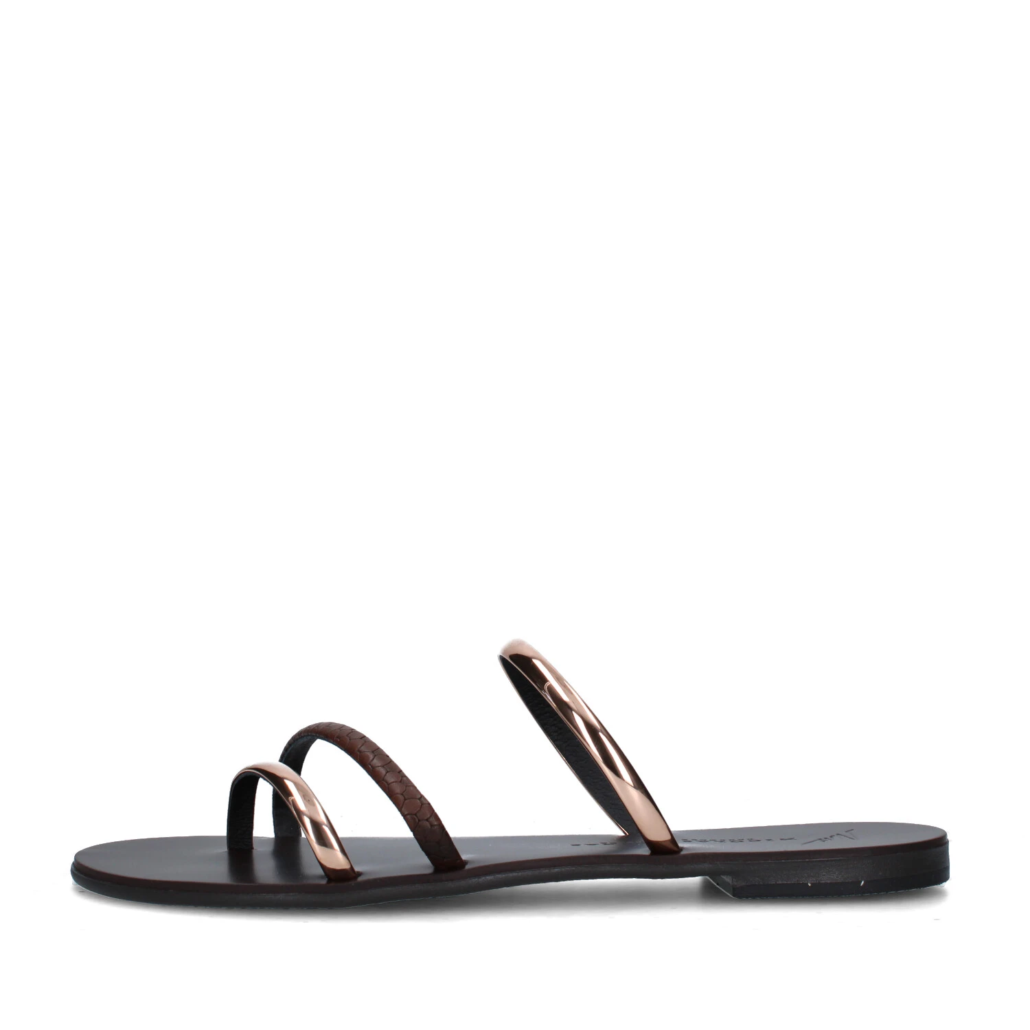 SANDALI TACCO BASSO 27-T DONNA MARRONE