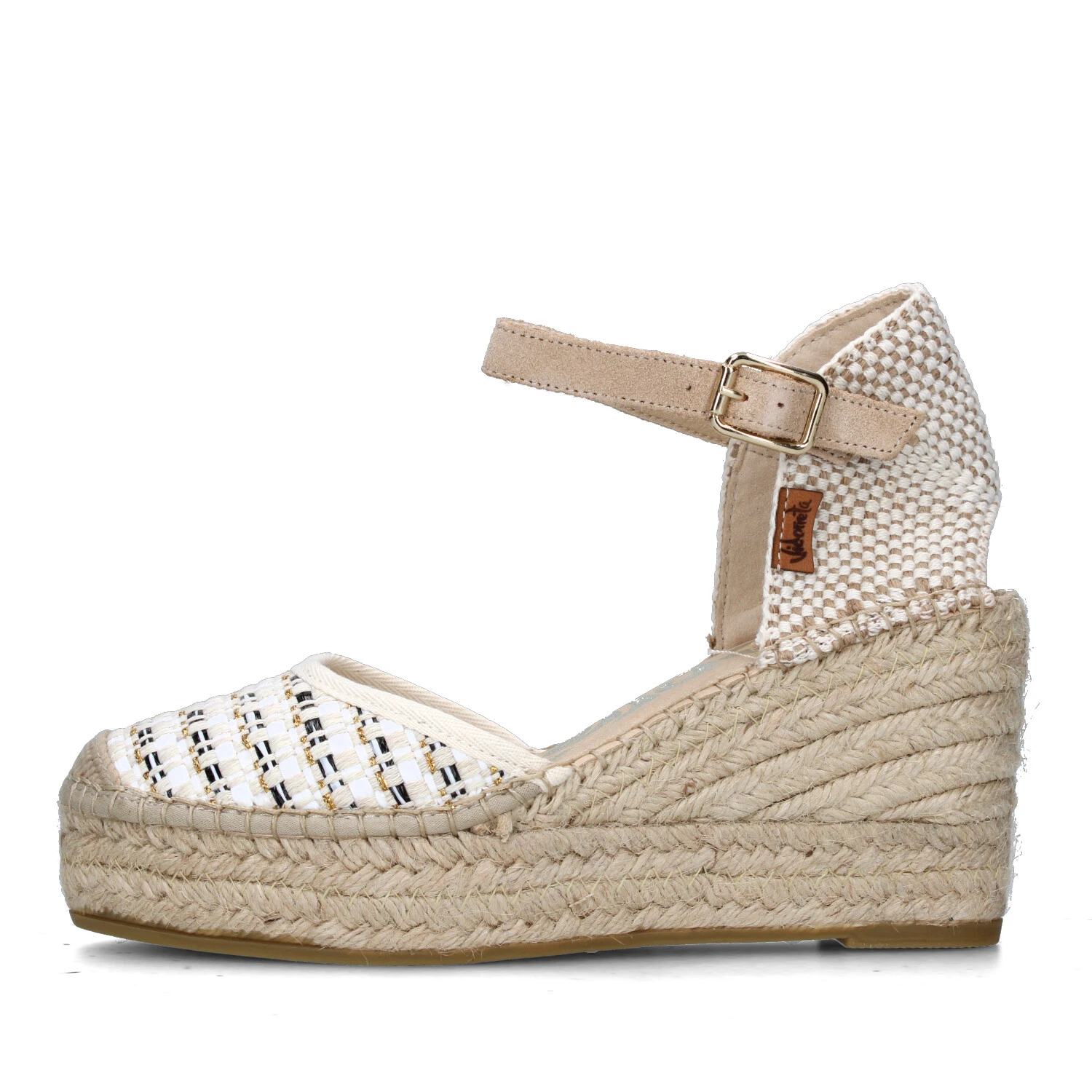 SANDALI CON ZEPPA 13000 ESPADRILLAS DONNA BEIGE