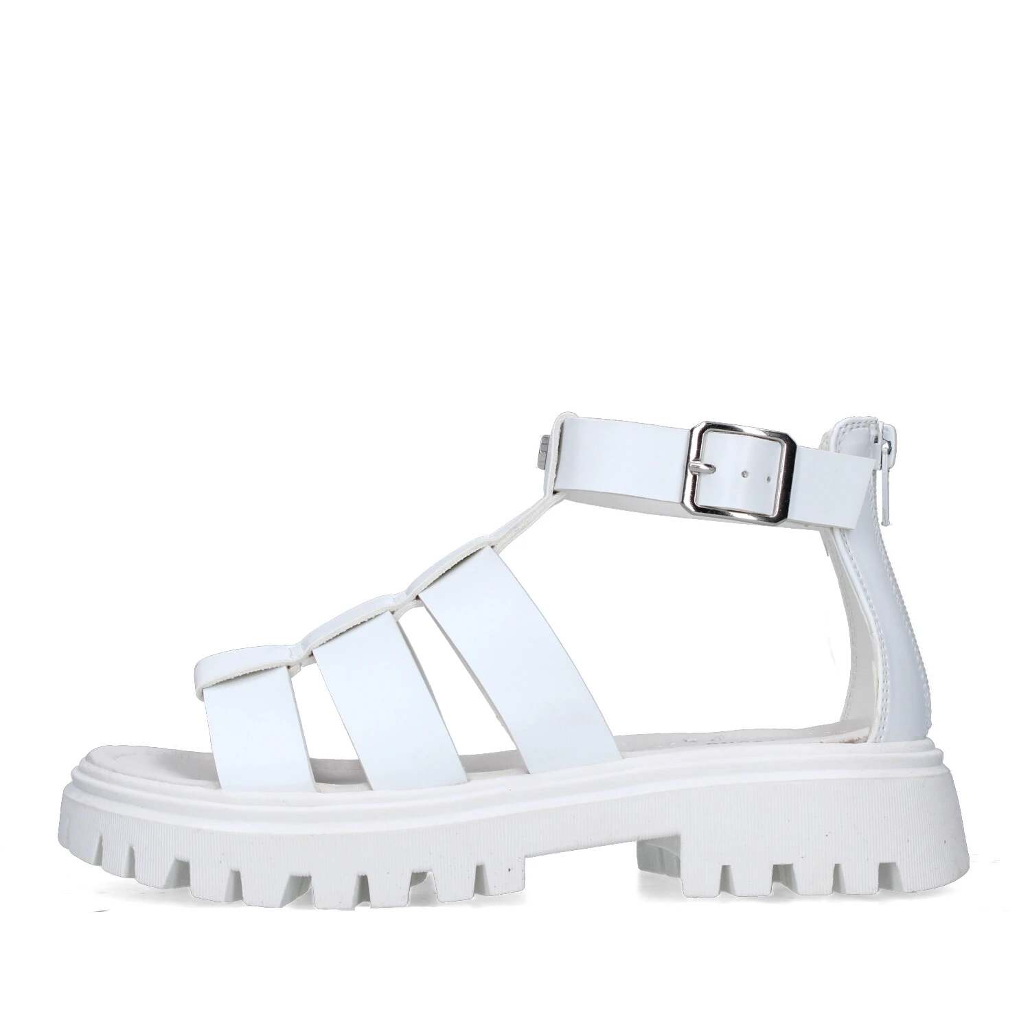 SANDALI TACCO BASSO T-267 DONNA BIANCO