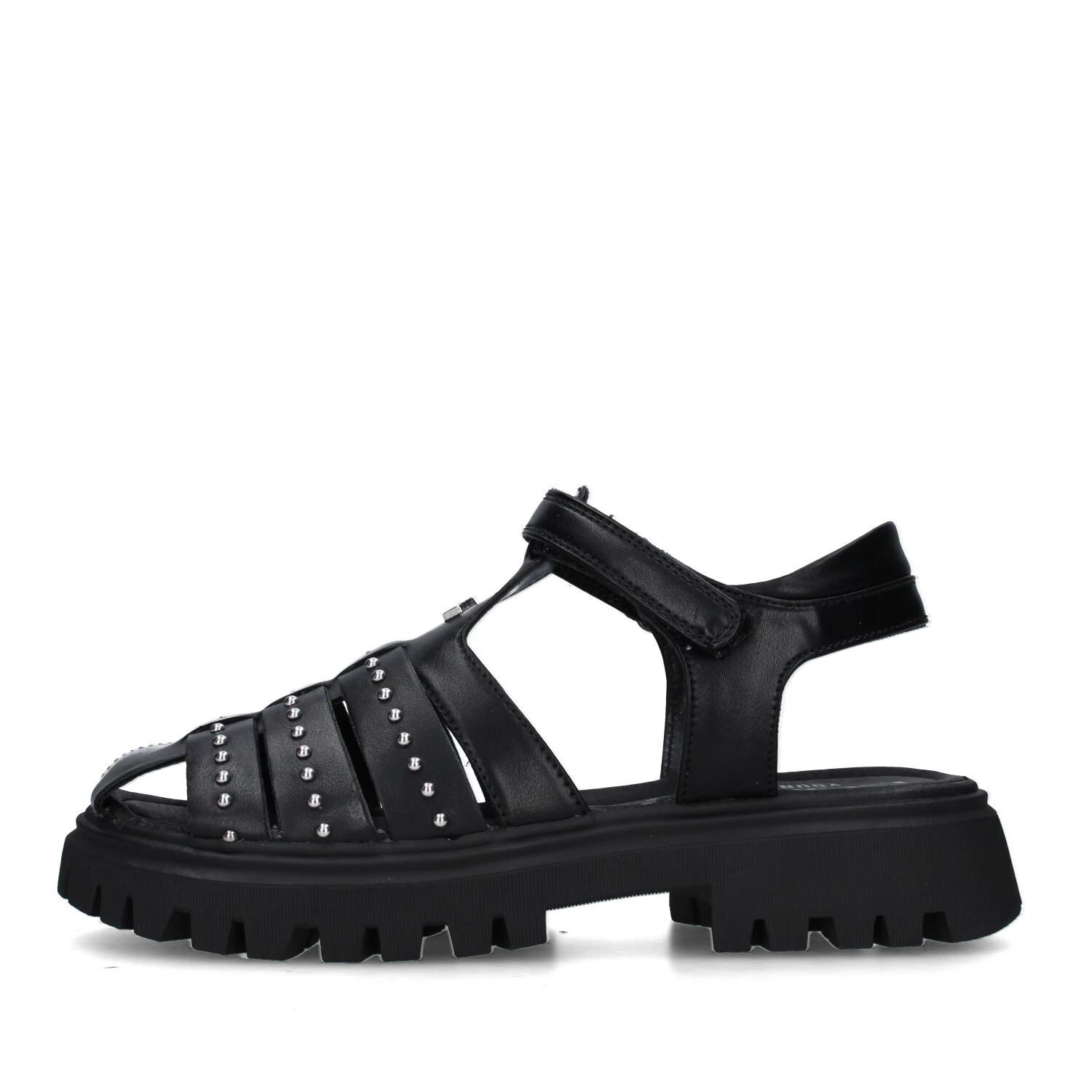 SANDALI TACCO BASSO T-263 DONNA NERO