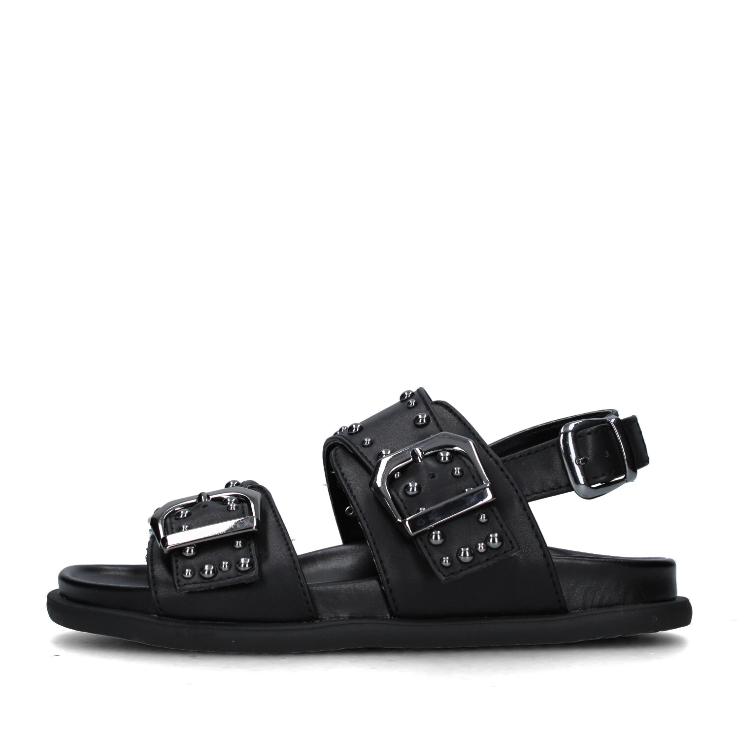 SANDALI CON ZEPPA T-284 DONNA NERO