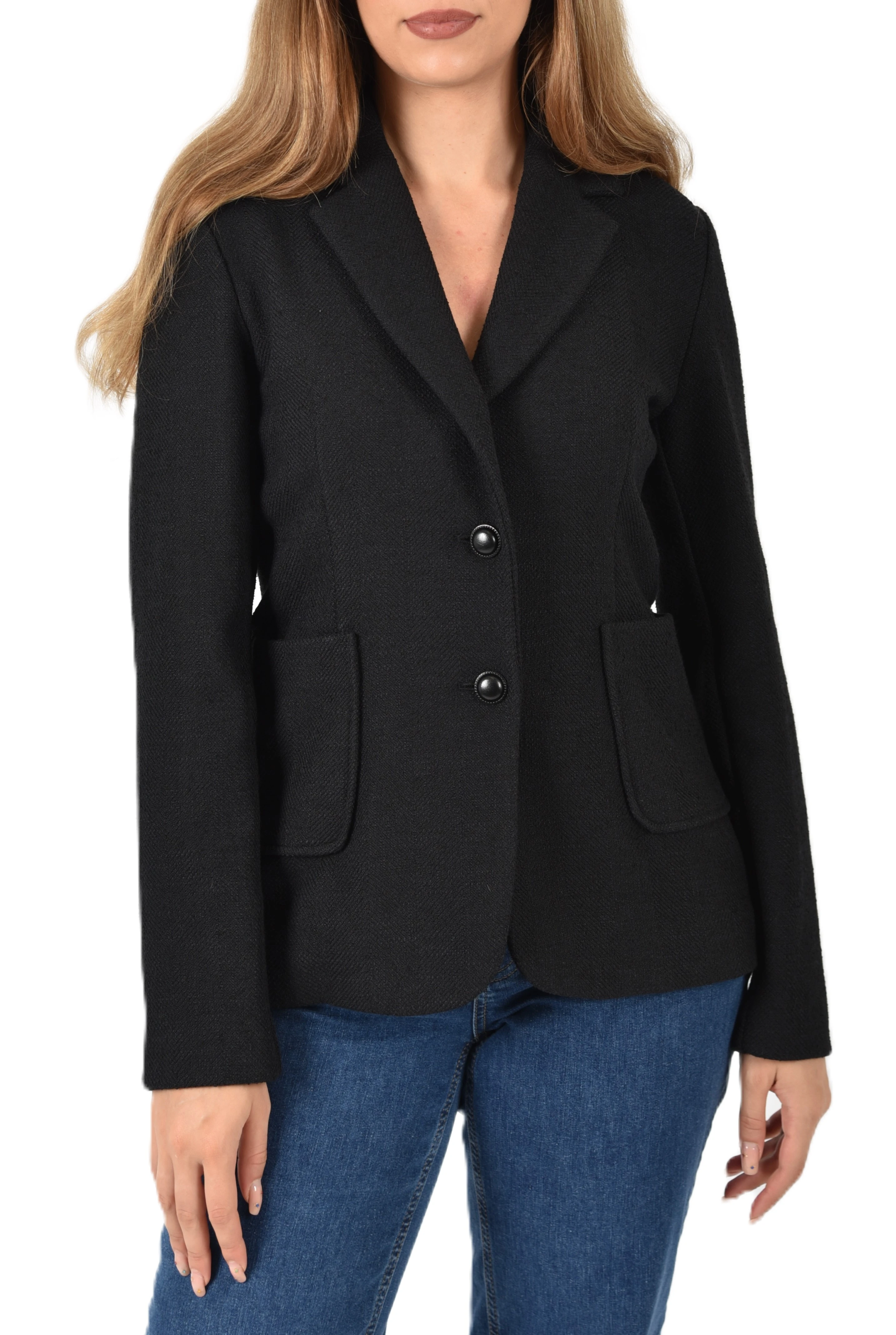 BLAZER DISEGNO RESCA DONNA NERO