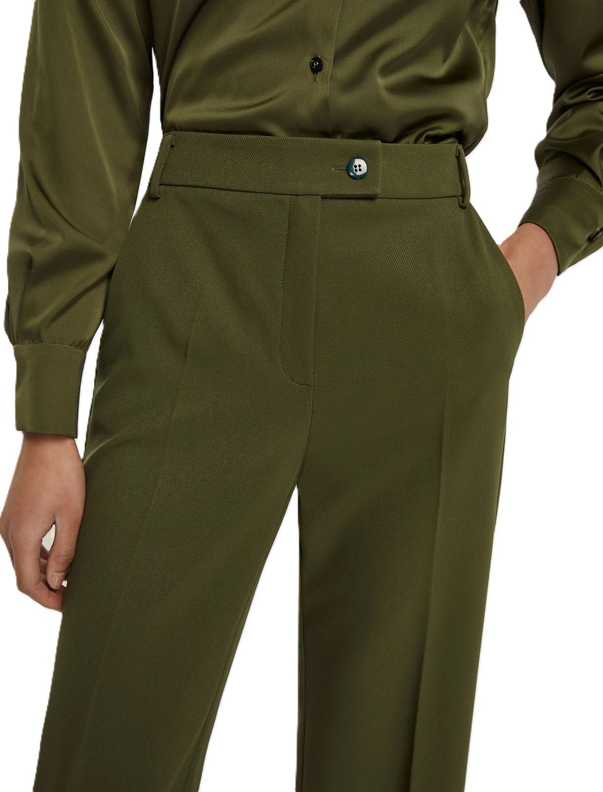 PANTALONI PALAZZO EFEBO DONNA VERDE