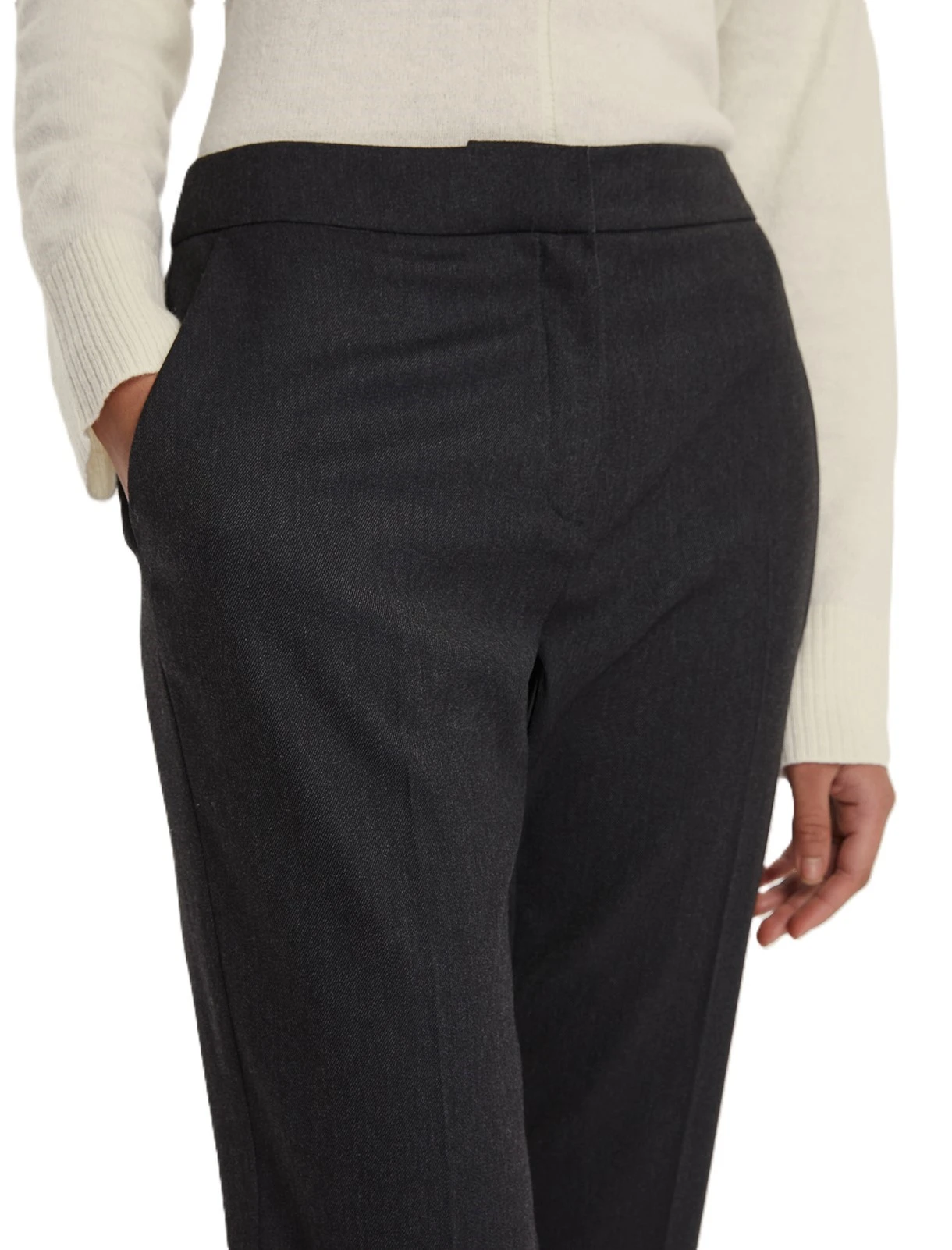 PANTALONI IN VISCOSA MICRON DONNA ANTRACITE