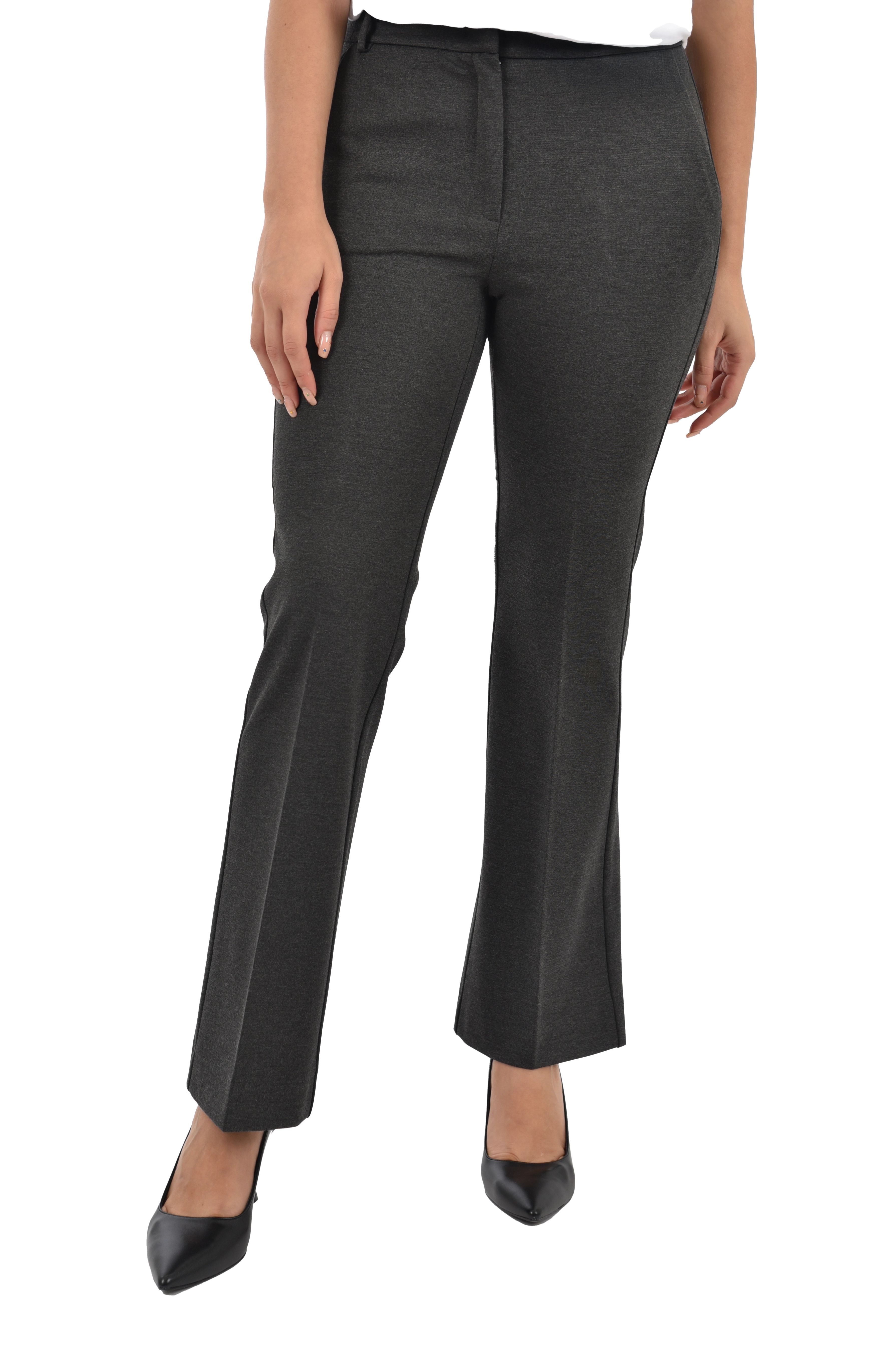 PANTALONI CHINO CON TASCHE LATERALI ALLA FRANCESE DONNA ANTRACITE