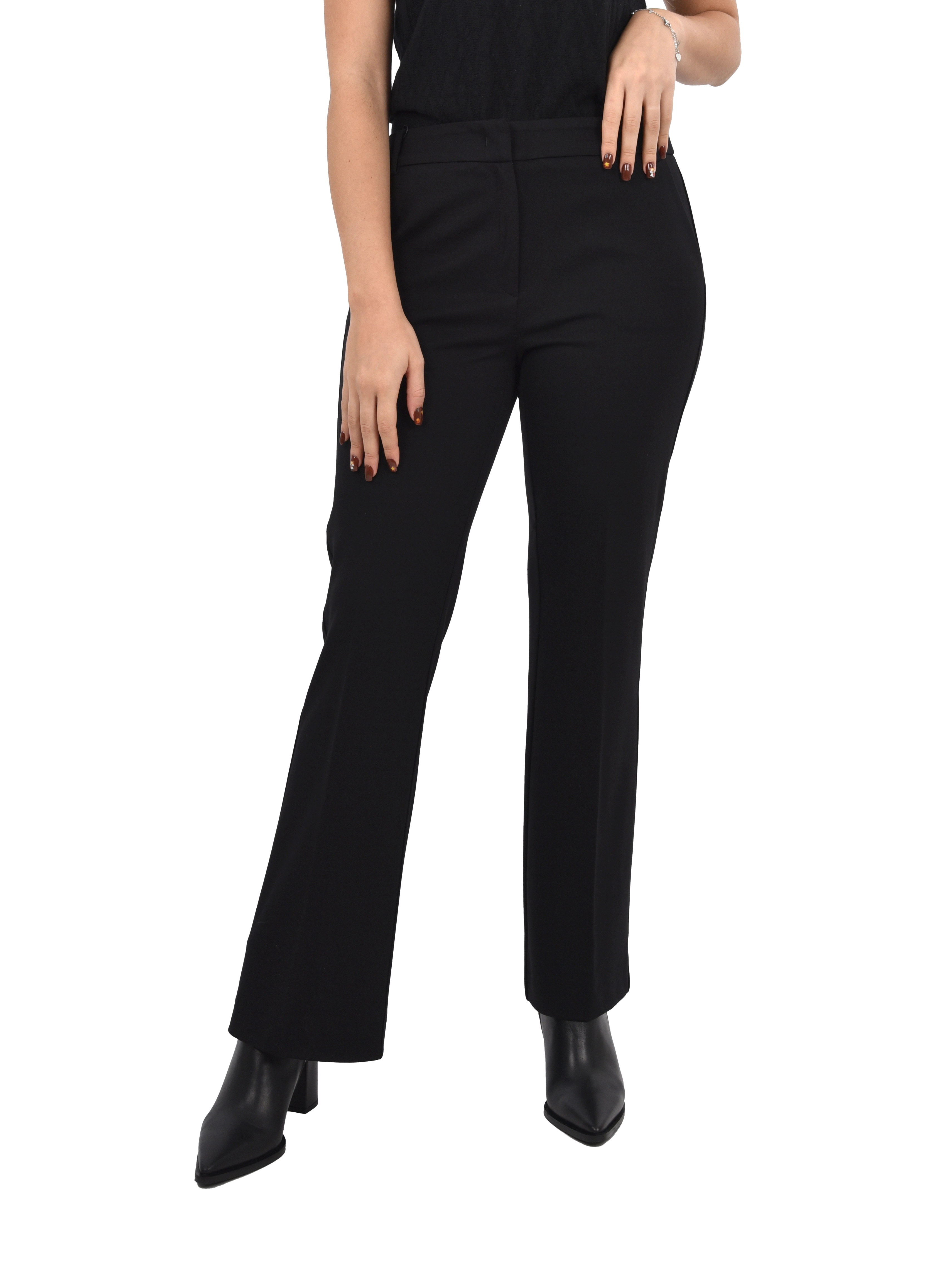 PANTALONI CHINO CON TASCHE LATERALI ALLA FRANCESE DONNA NERO