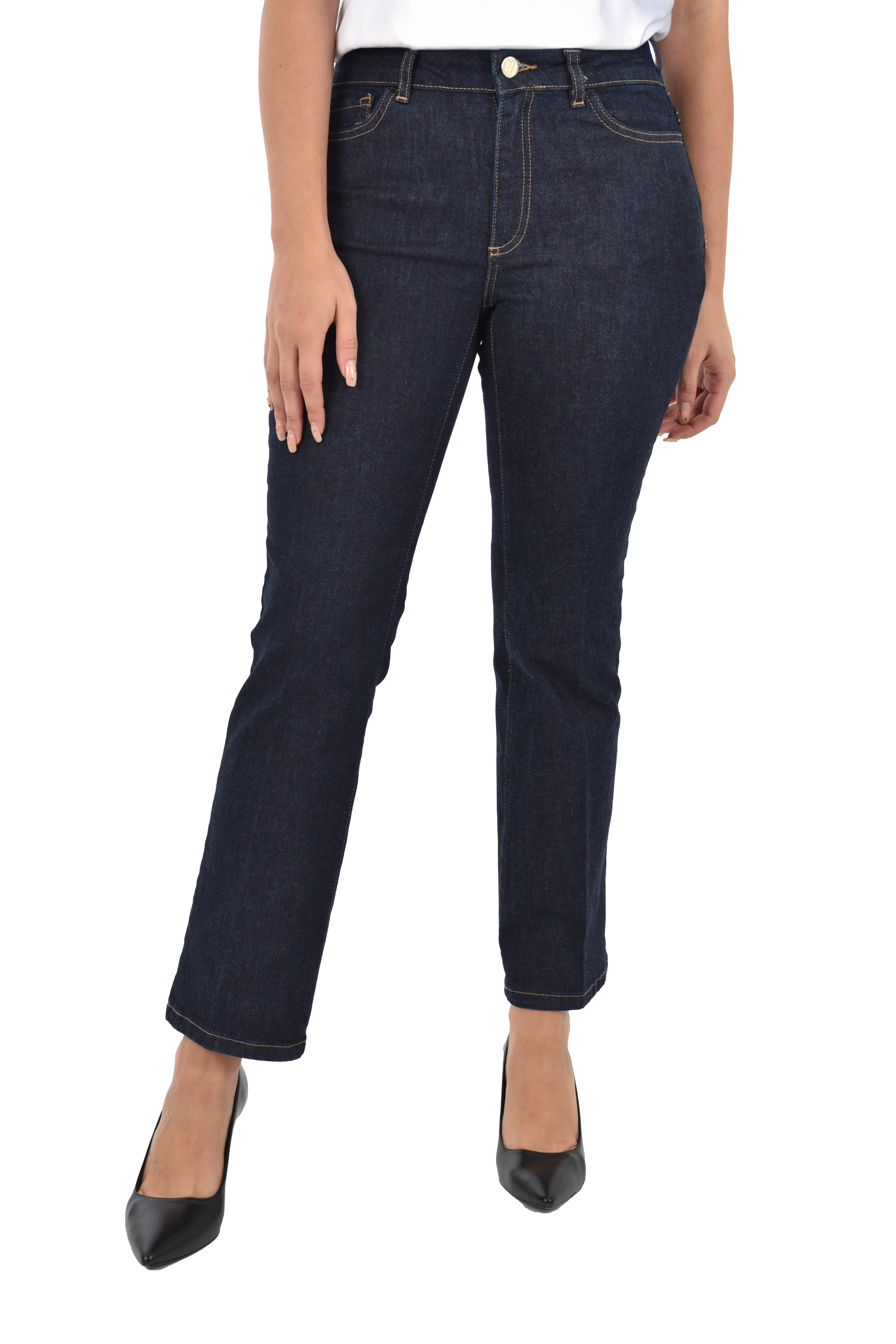 JEANS SLIM FIT CON FONDO FLARE DONNA BLU