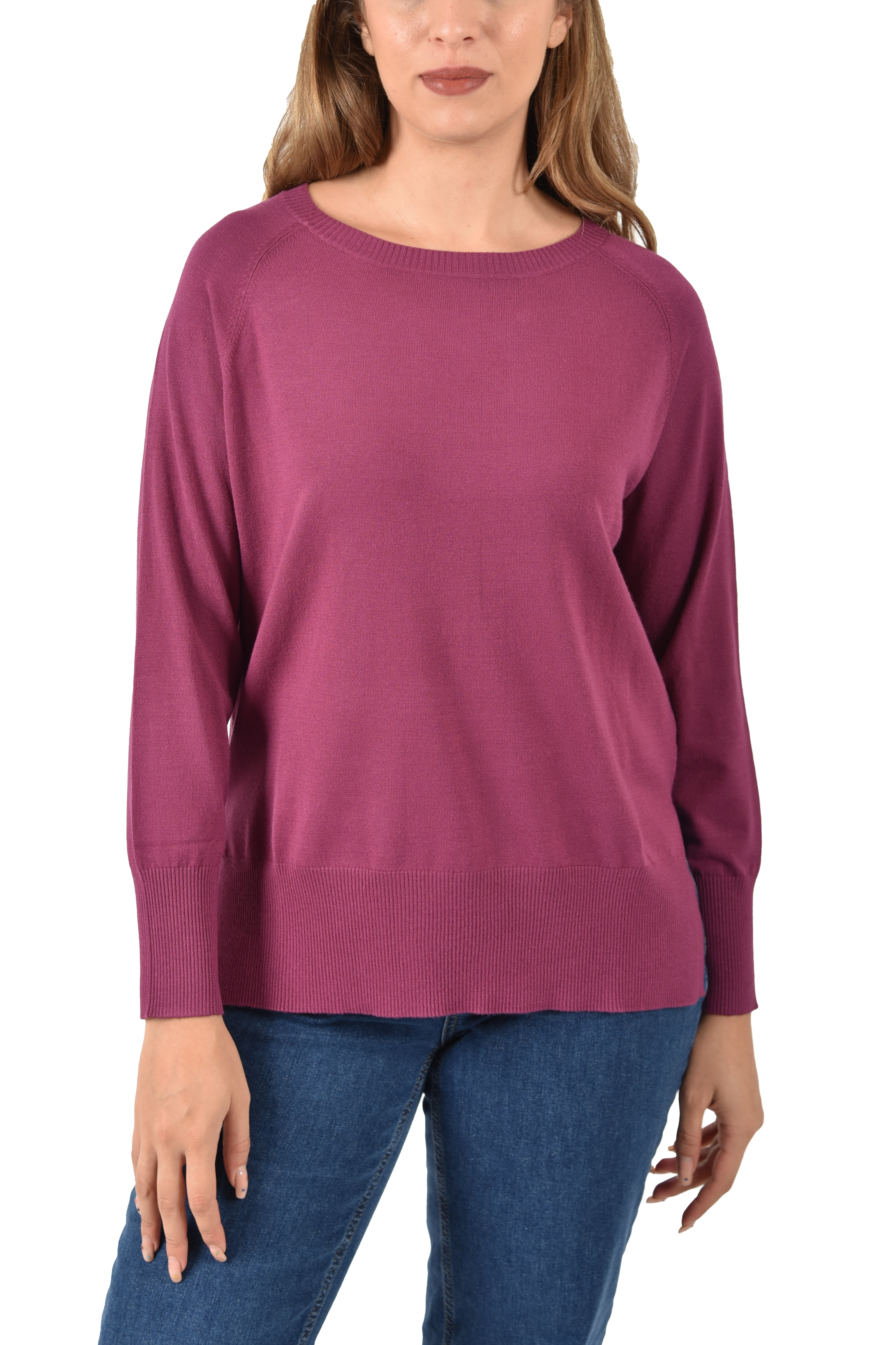 MAGLIA GIROCOLLO STONDATO DONNA VIOLA