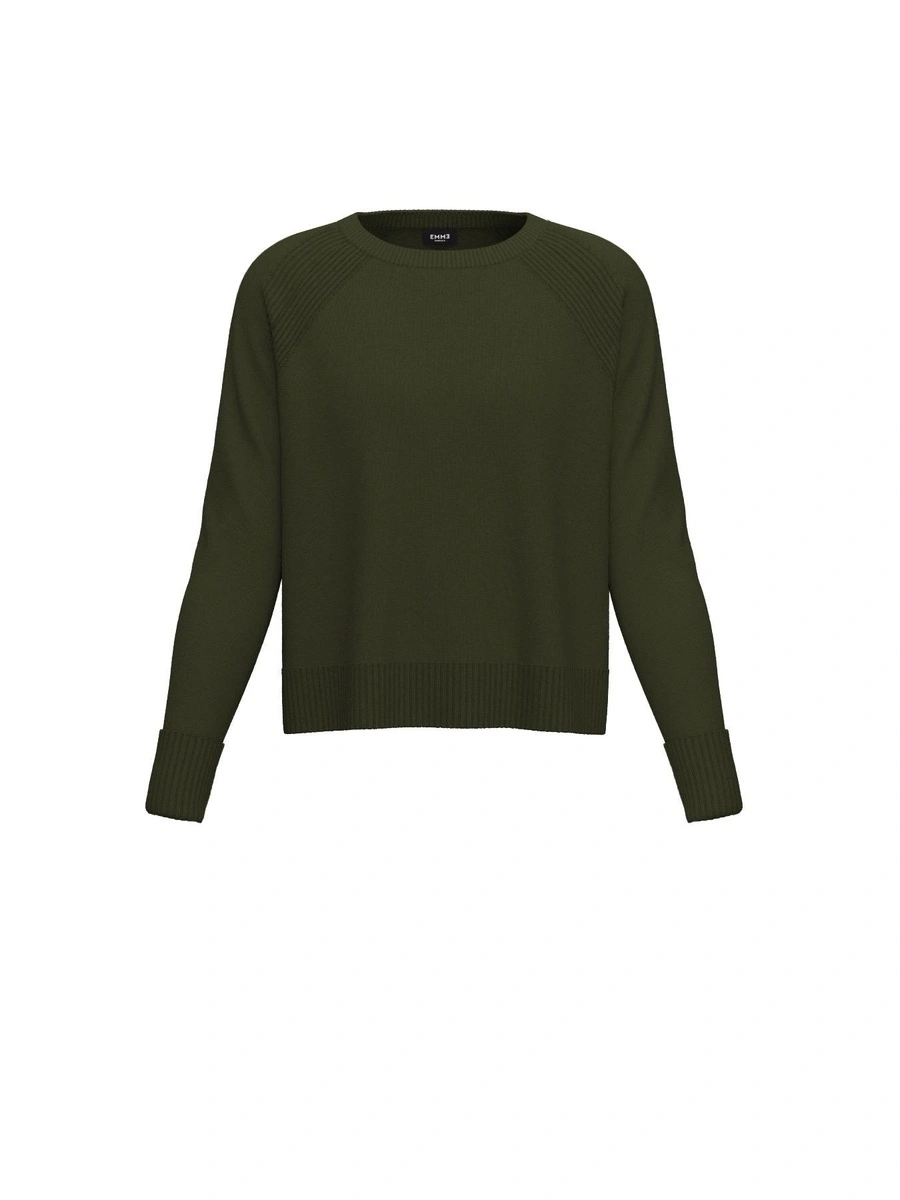 MAGLIA GIROCOLLO IN FILATO MISTO VISCOSA DONNA VERDE