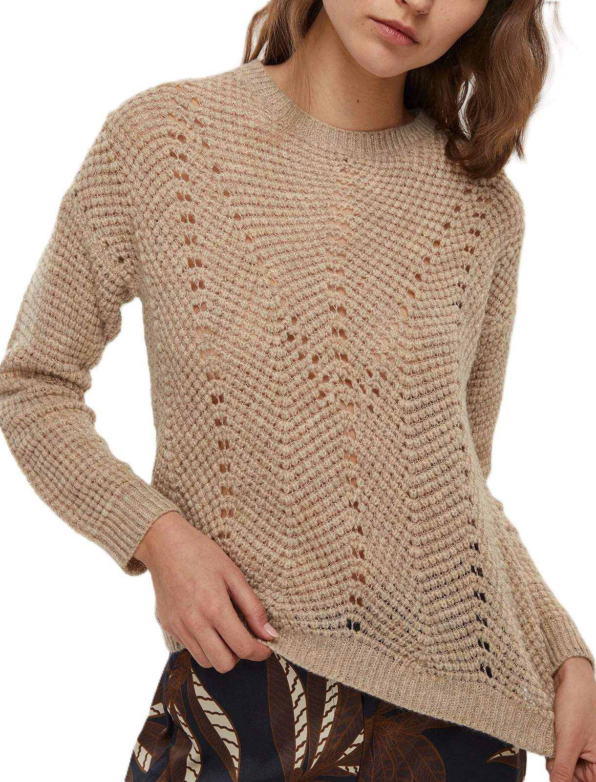 GIROCOLLO IN LUREX LESENA DONNA ROSA