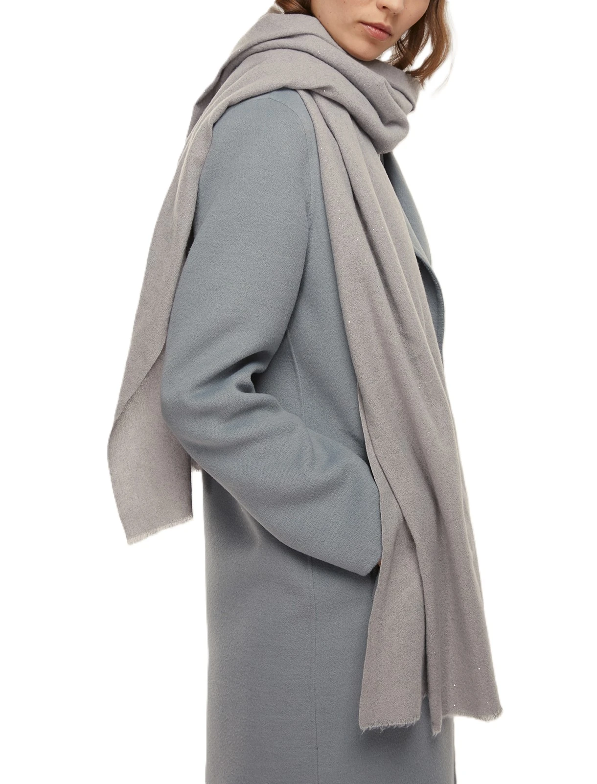 SCIARPA IN POLIESTERE RINVIO DONNA GRIGIO