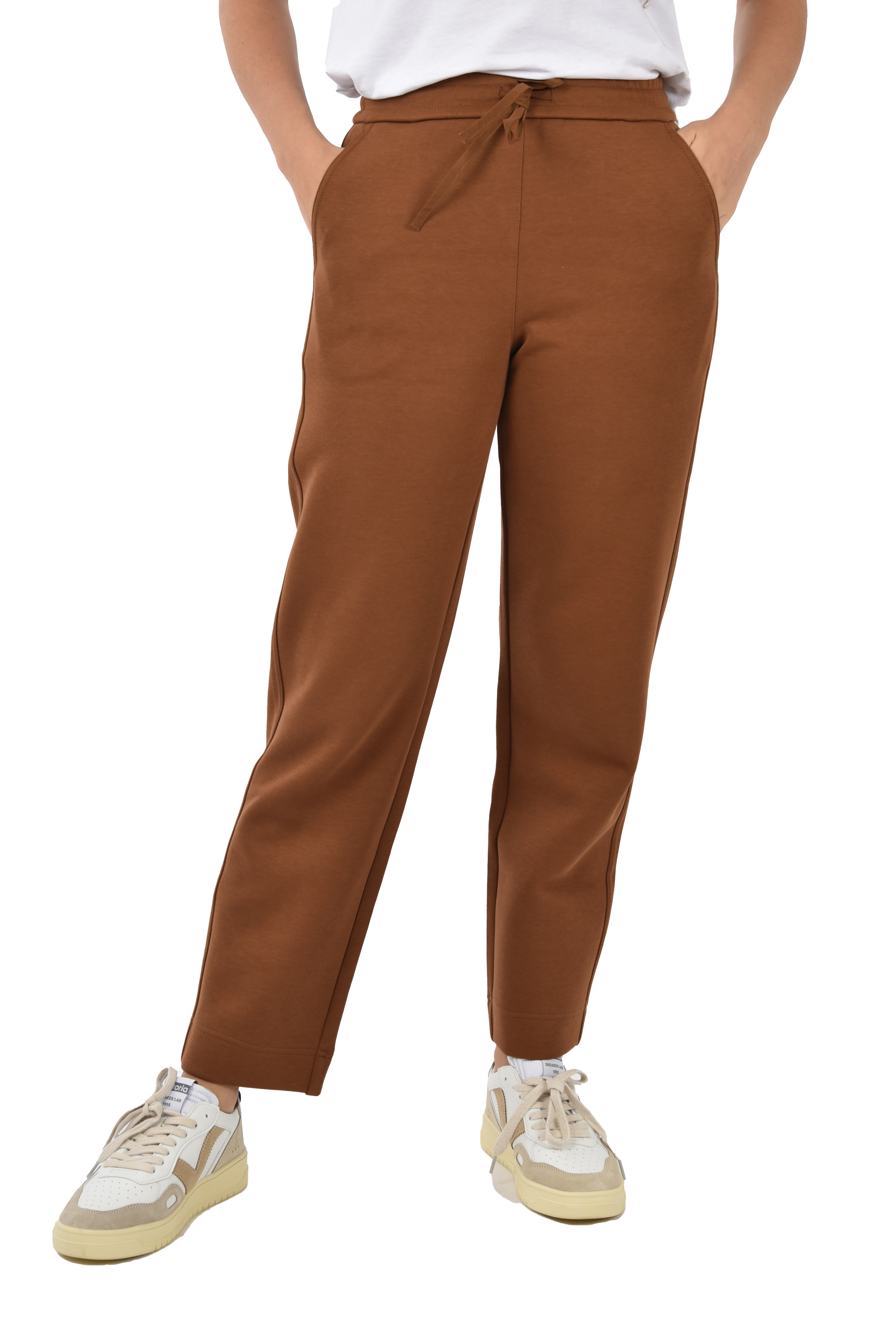 PANTALONI JOGGERS IN TESSUNO TECNICO DONNA MARRONE