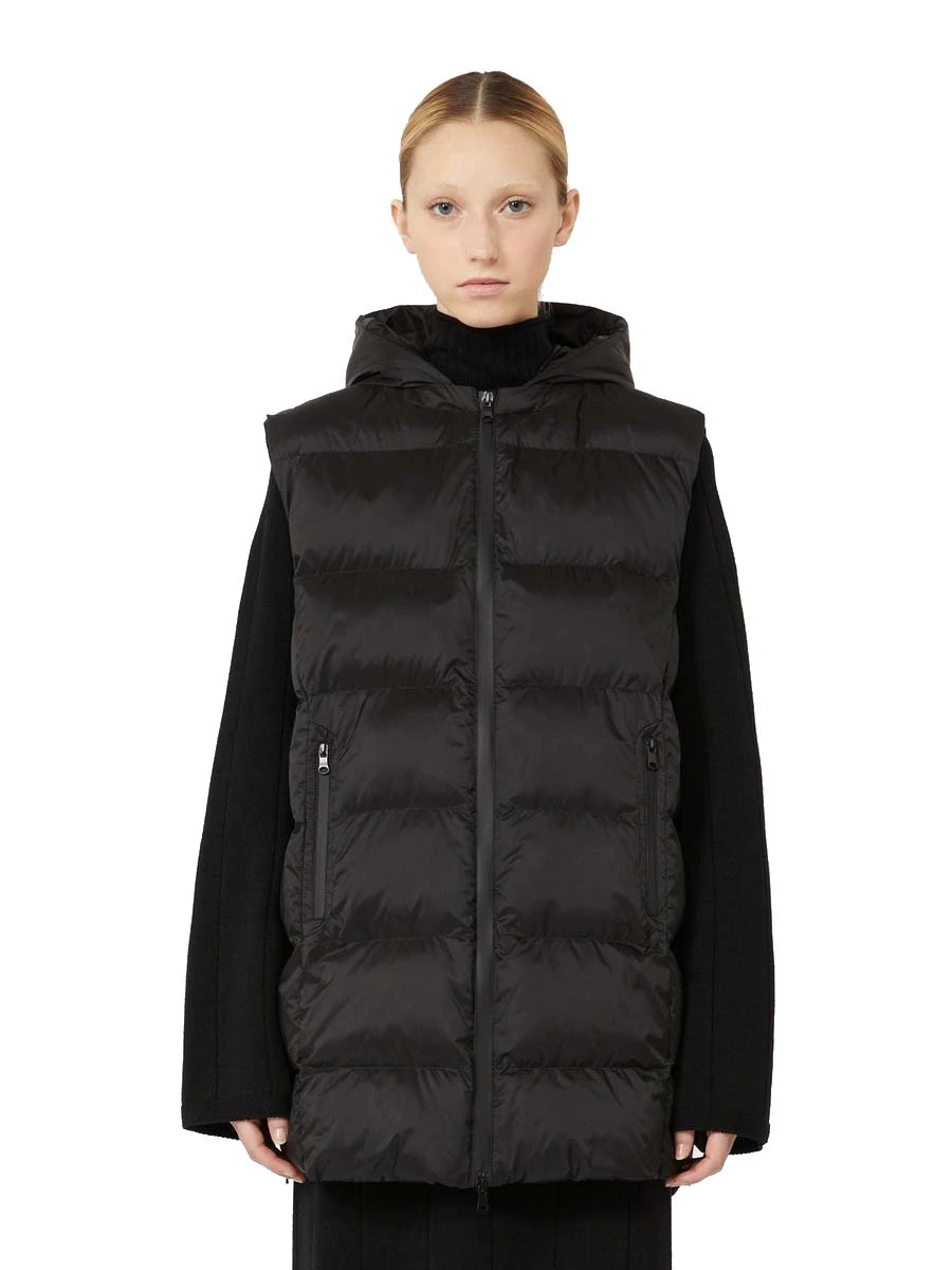 PIUMINO IMBOTTINO SMANICATO DONNA NERO