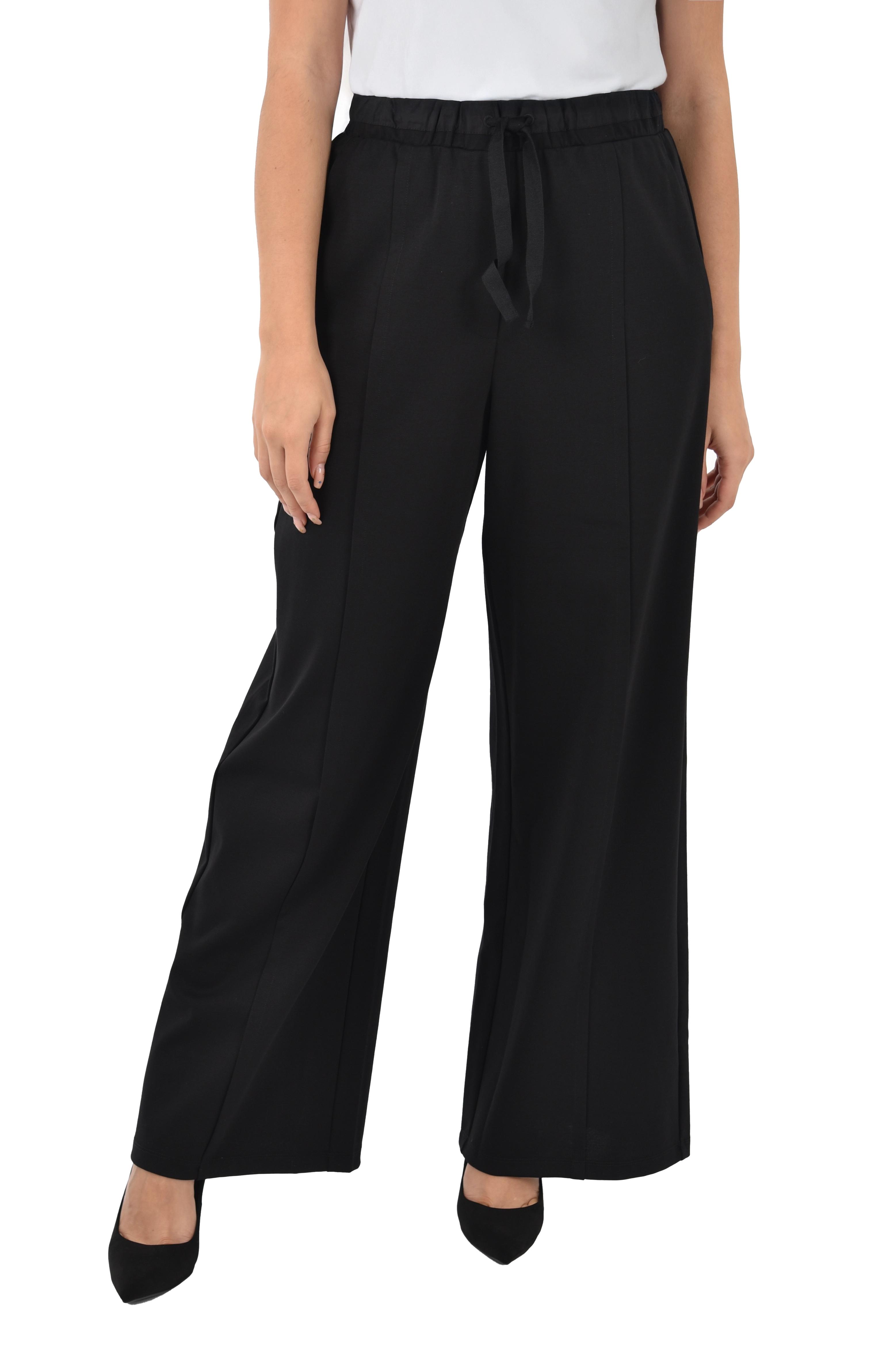 PANTALONI JOGGERS CON TASCHE LATERALI DONNA NERO