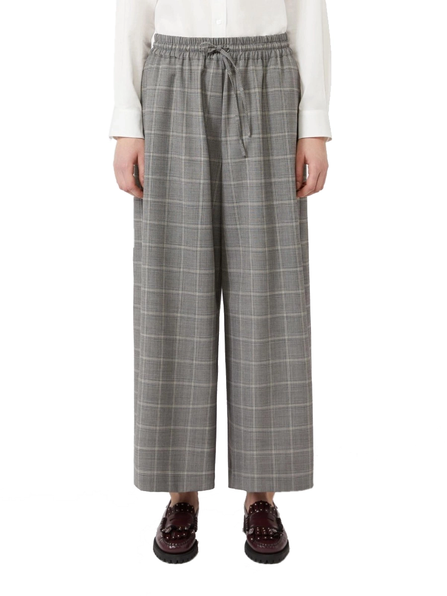 PANTALONE CROPPED CON VITA ELASTICIZZATA DONNA GRIGIO