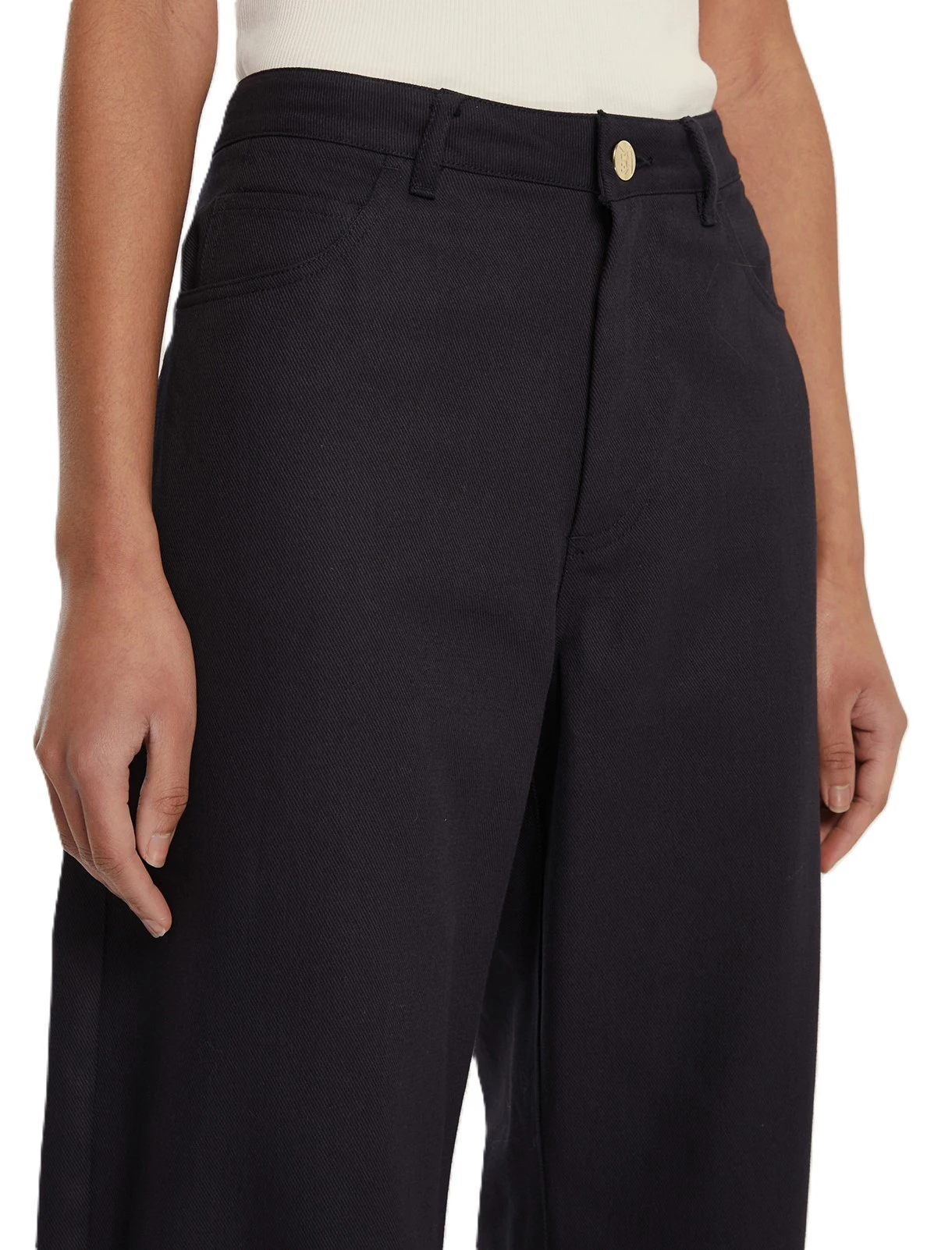 PANTALONI IN COTONE ALA DONNA NERO