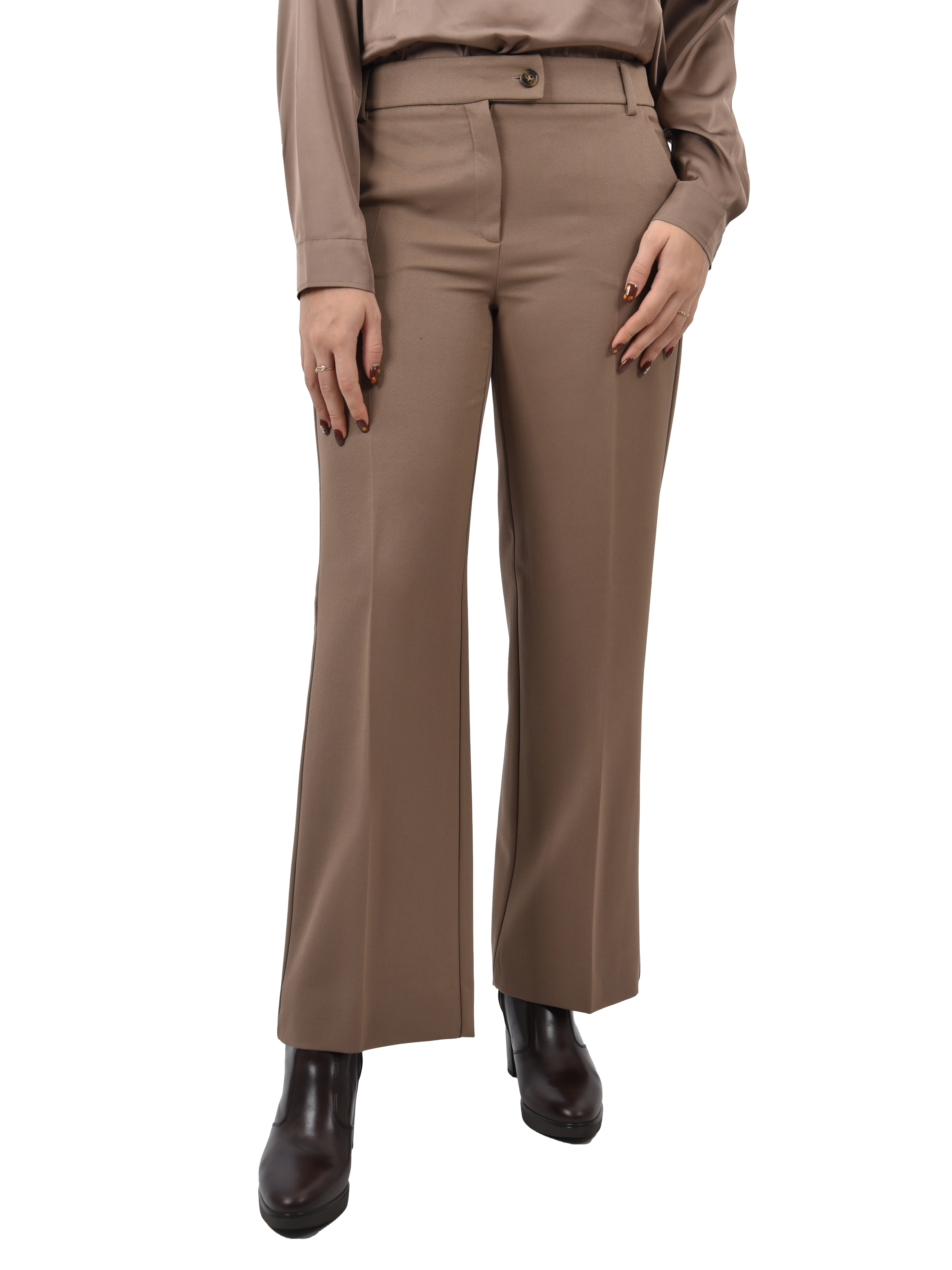 PANTALONI PALAZZO EFEBO DONNA MARRONE