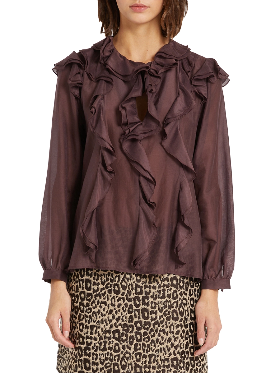 BLUSA IN MISTO SETA CLEOPATRA DONNA BORDEAUX
