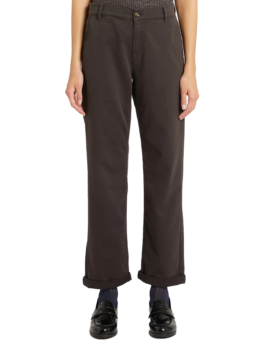 PANTALONI A SIGARETTA TRIPOLI DONNA MARRONE