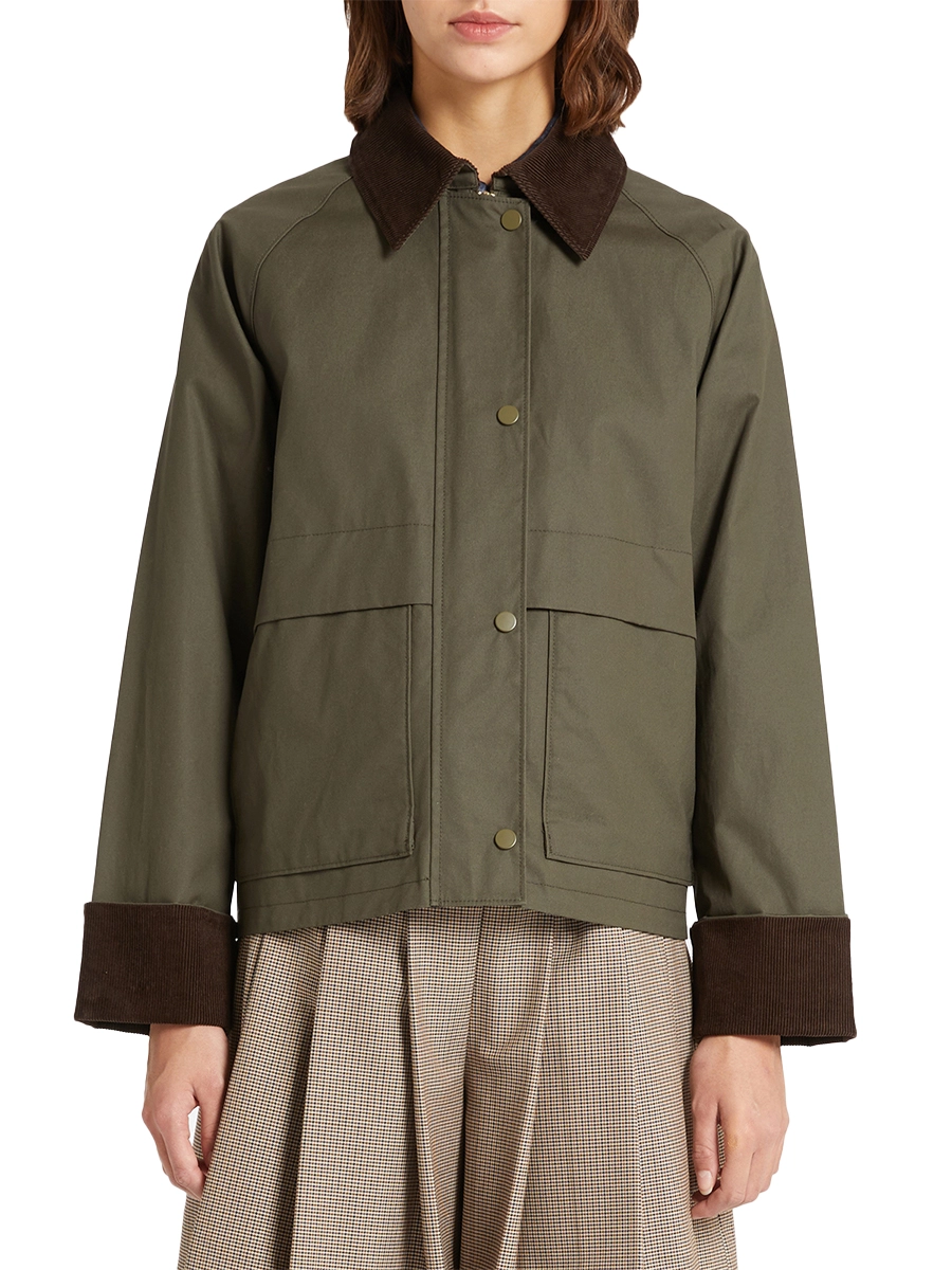 GIACCA IN COTONE CERATO SARZANA DONNA VERDE
