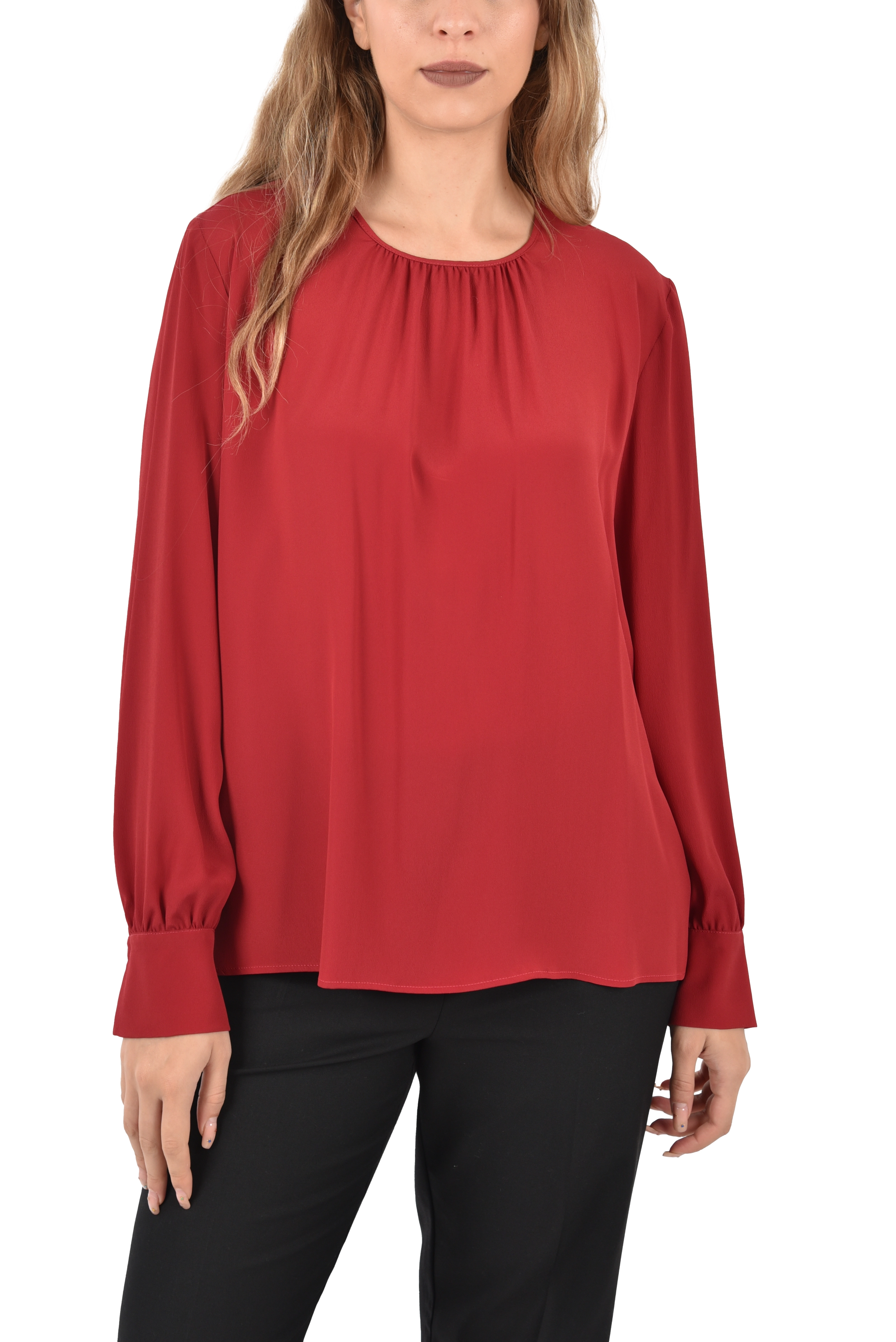 BLUSA IN MISTO SETA TULIPE DONNA ROSSO