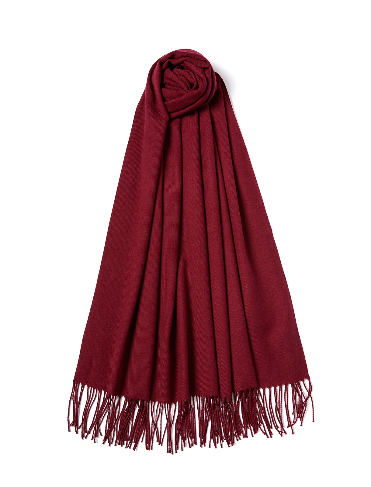 SCIARPA CON FRANGE CANTAL DONNA BORDEAUX