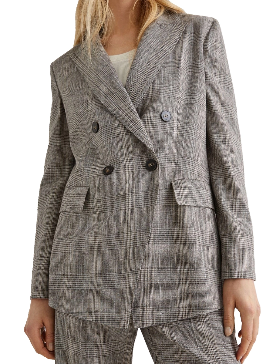 GIACCA BLAZER DOPPIOPETTO MISTO LANA ROB DONNA GRIGIO