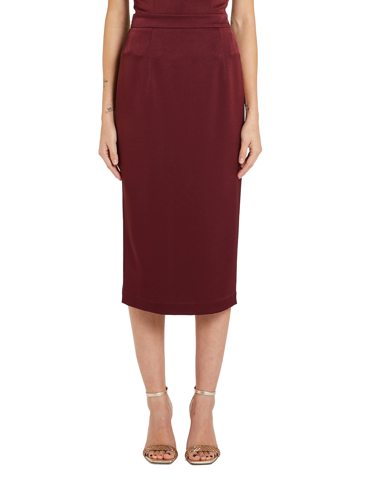 GONNA LUNGA CADINE DONNA BORDEAUX