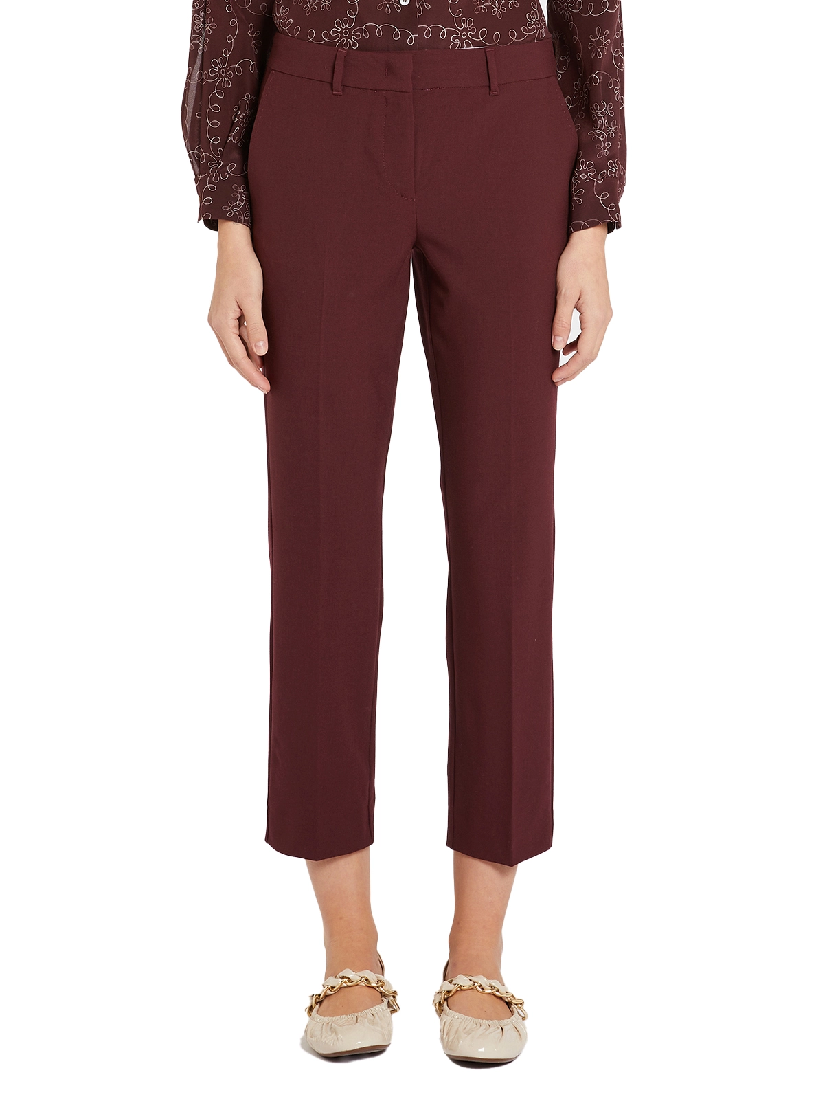PANTALONE CROPPED LECCIO DONNA BORDEAUX