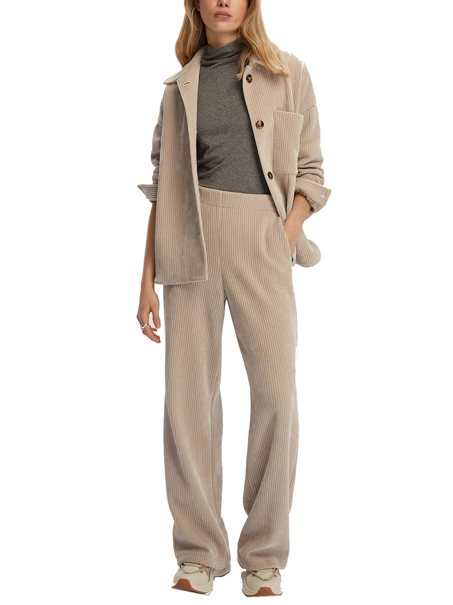 PANTALONI VELLUTO A COSTE FOSTER BEIGE