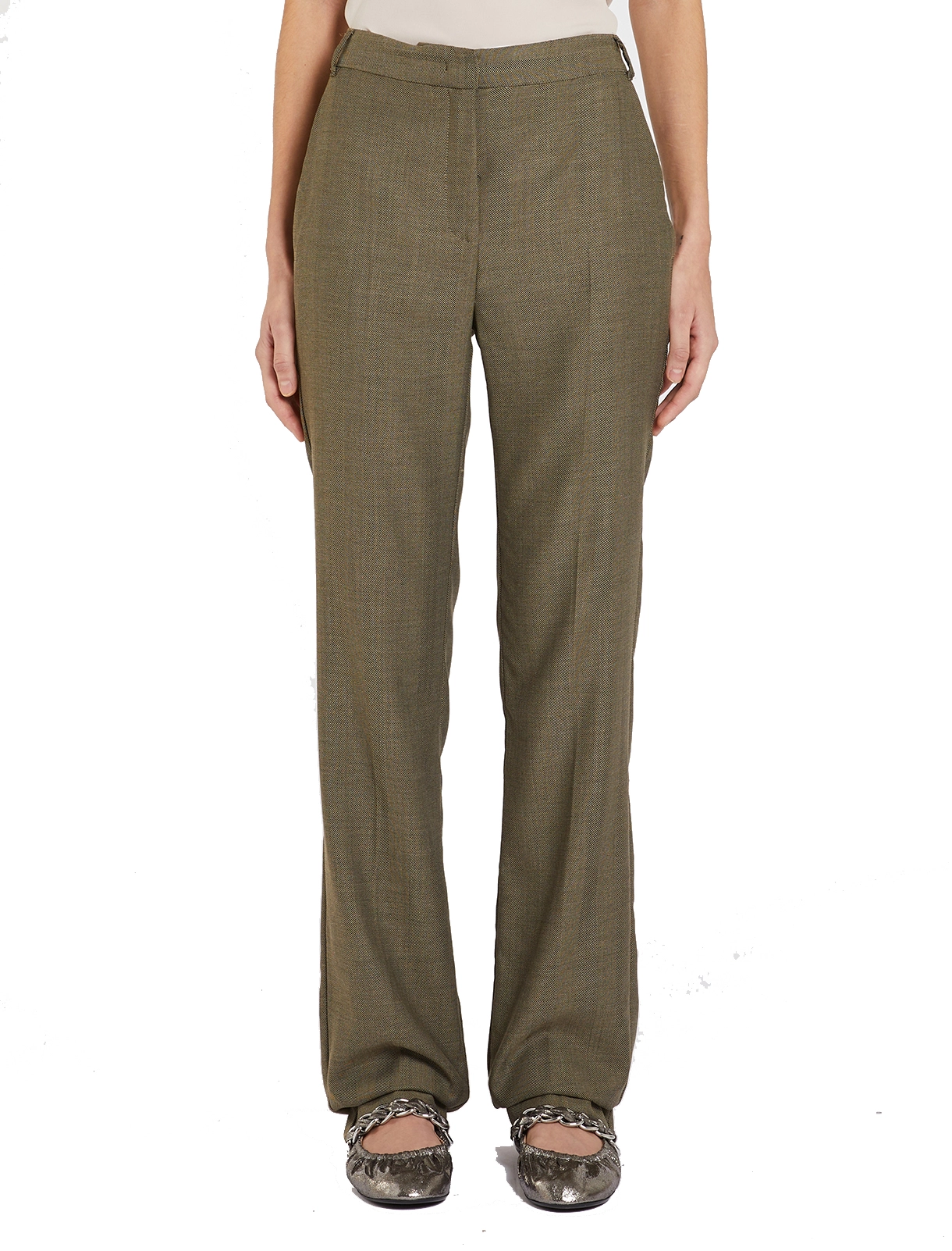 PANTALONE A SIGARETTA EDISON DONNA VERDE