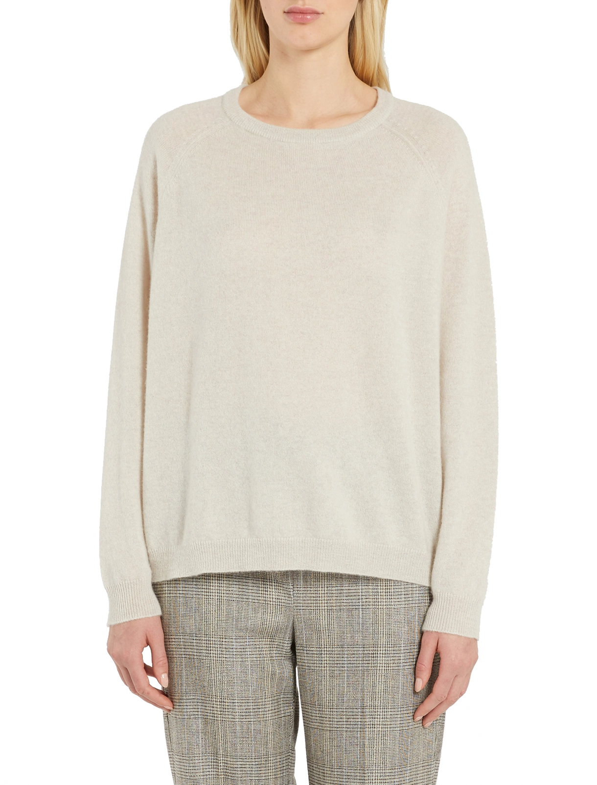 MAGLIA GIROCOLLO IN CASHMERE TESA DONNA BEIGE