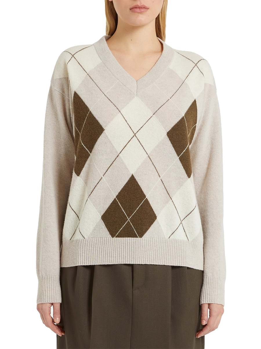 MAGLIA GIROCOLLO IN LANA MISTO CASHMERE MOIRA DONNA BEIGE