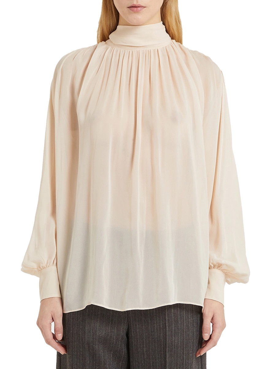 BLUSA IN GEORGETTE CANAPA DONNA ROSA