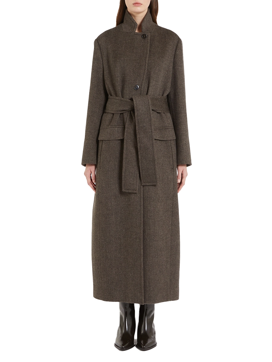 CAPPOTTO LUNGO IN LANA GIOSTRO DONNA MARRONE