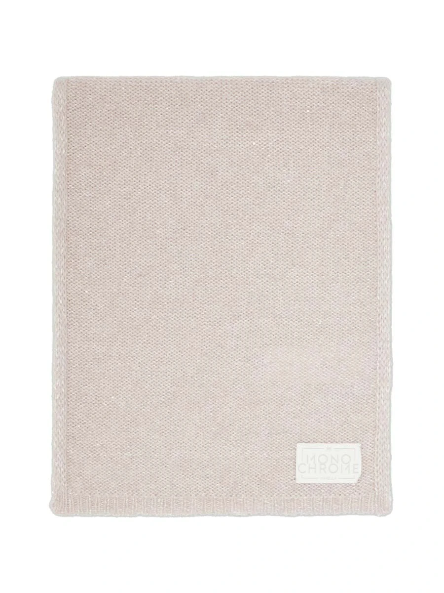 SCIARPA IN MISTO LANA CASHMERE CON MICRO PAILLETTE DONNA BIANCO