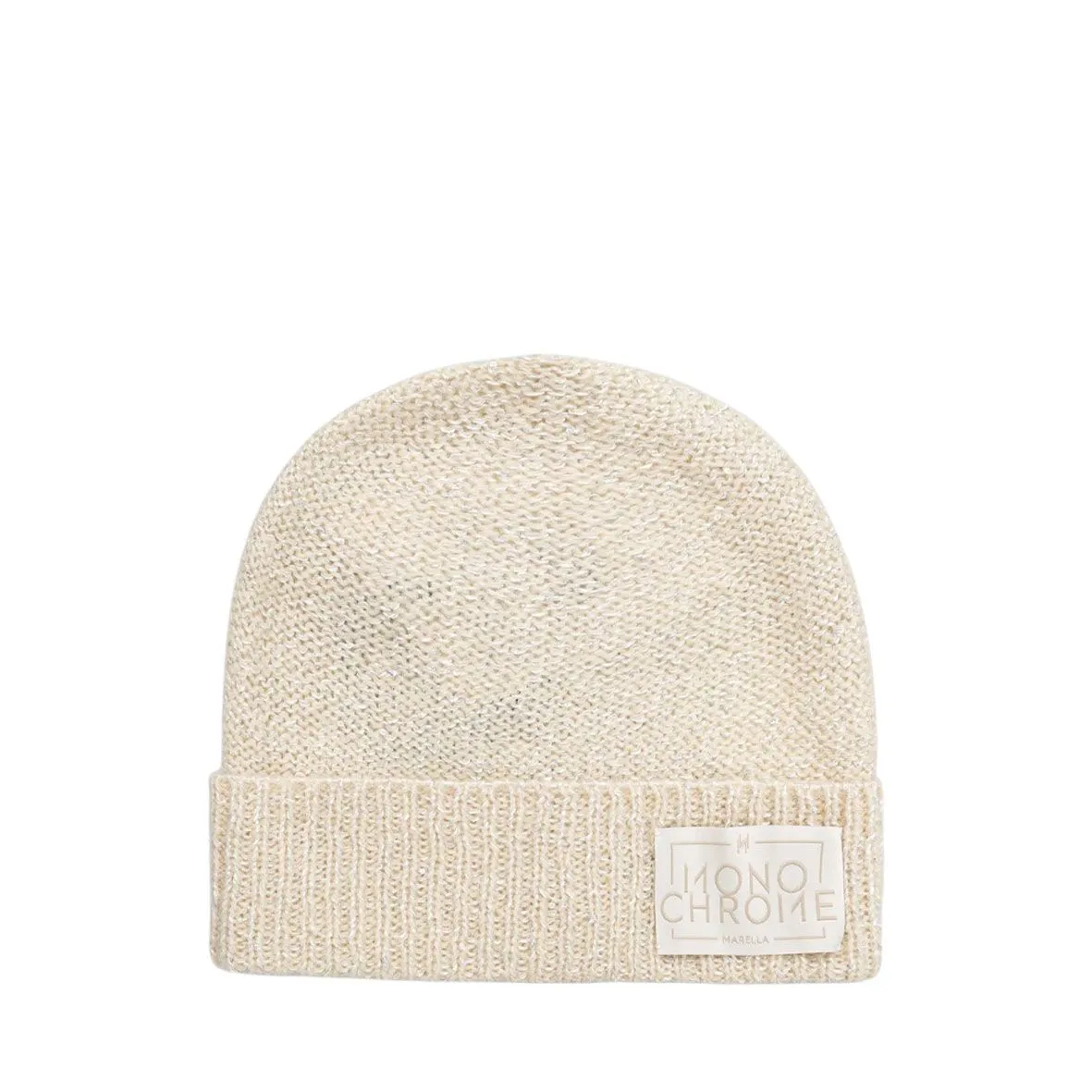 CAPPELLO IN MISTO CAHSMERE CON LOGO DONNA BIANCO