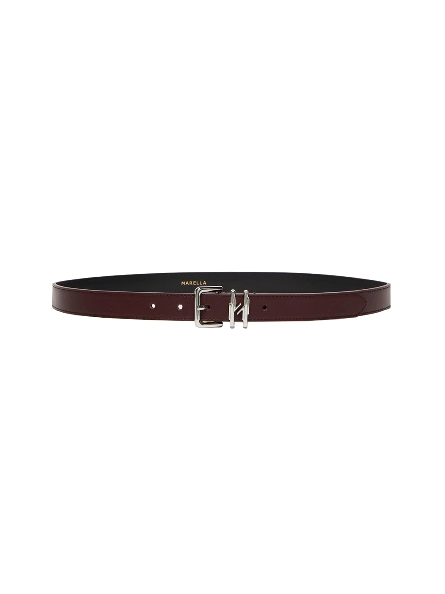 CINTURA IN PELLE CON PASSANTE DONNA BORDEAUX