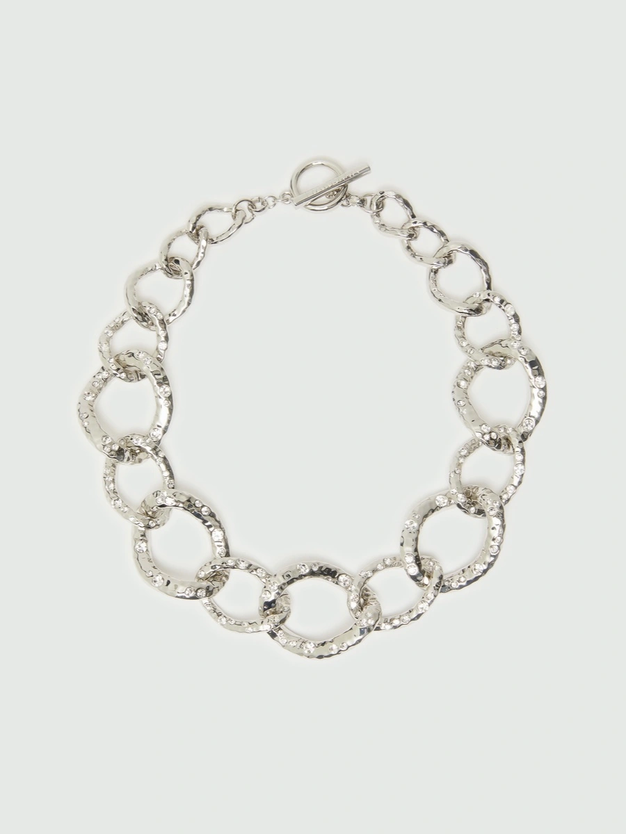 COLLANA CON MICRO STRASS DONNA BIANCO