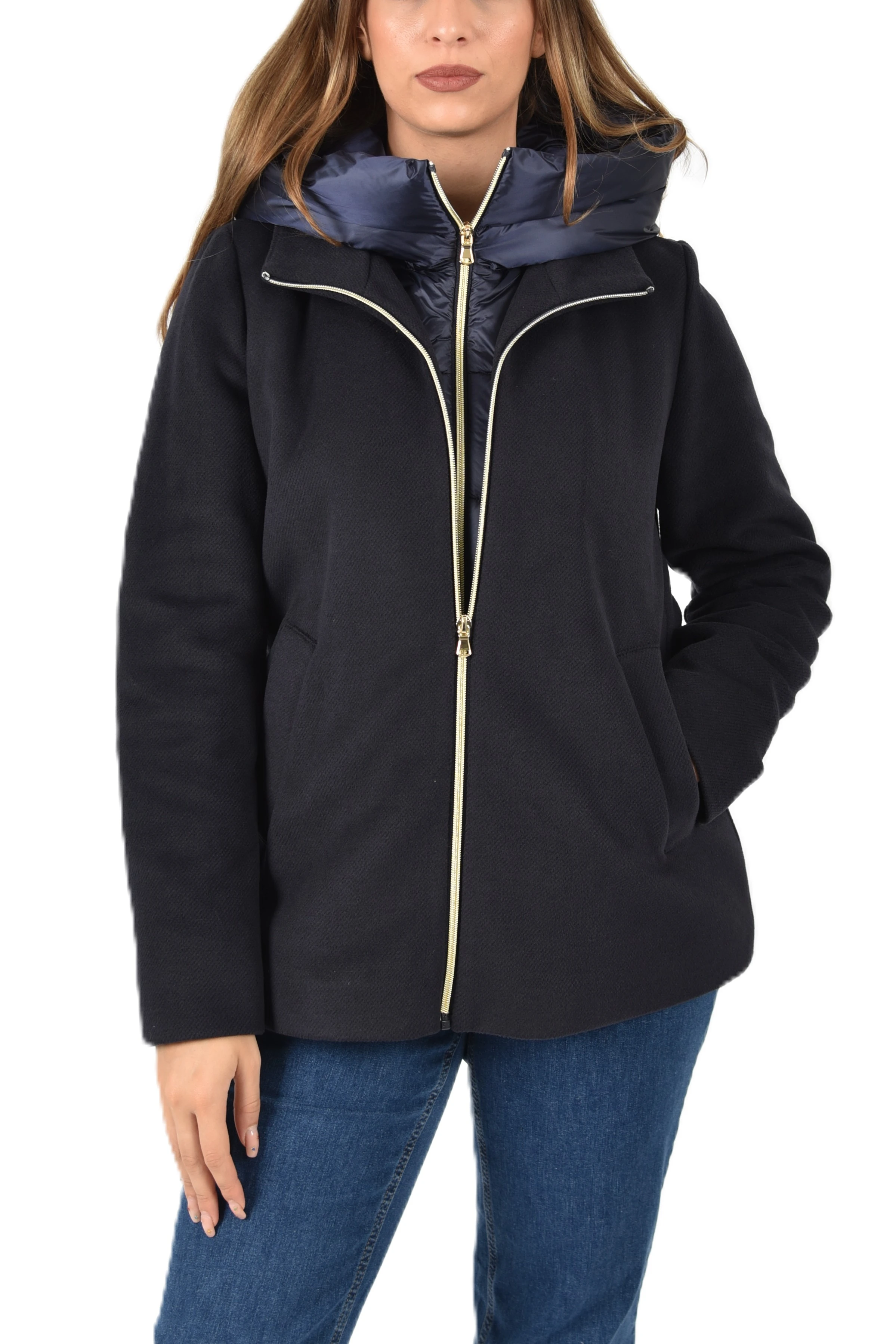 PIUMINO IN PANNO SOFT DONNA BLU NAVY
