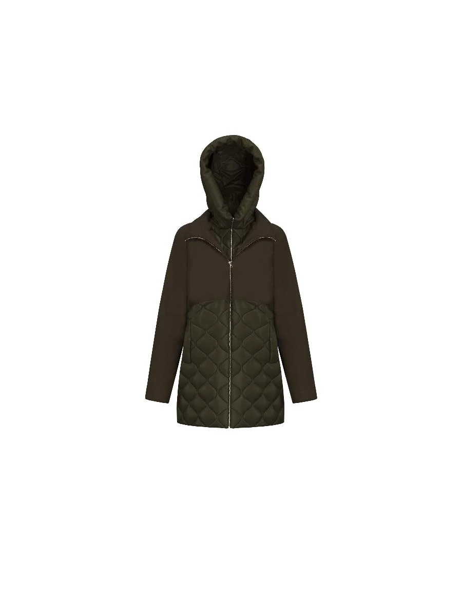 PIUMINO  CORTO IN PANNO SOFT DONNA VERDE