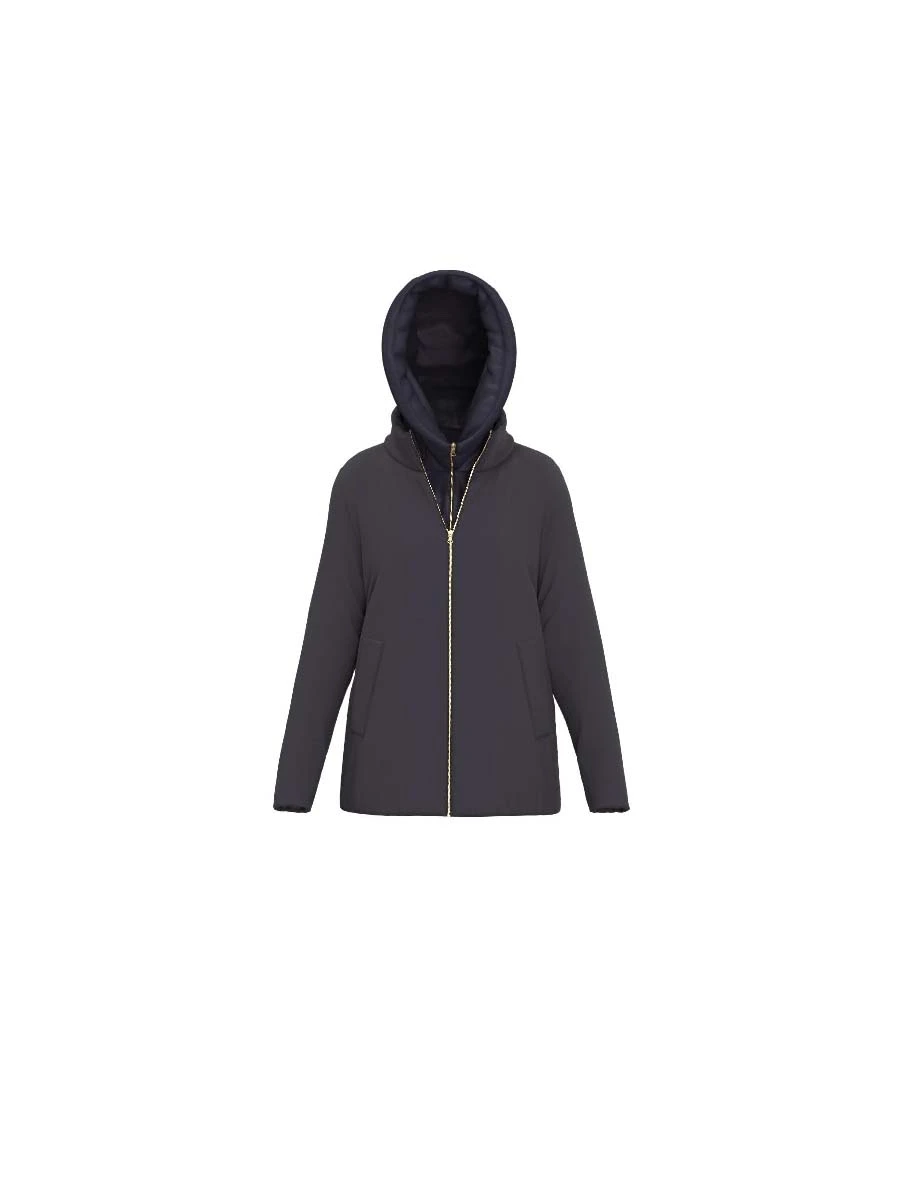 GIACCA CORTA IMBOTTITA FULL ZIP DONNA BLU NAVY