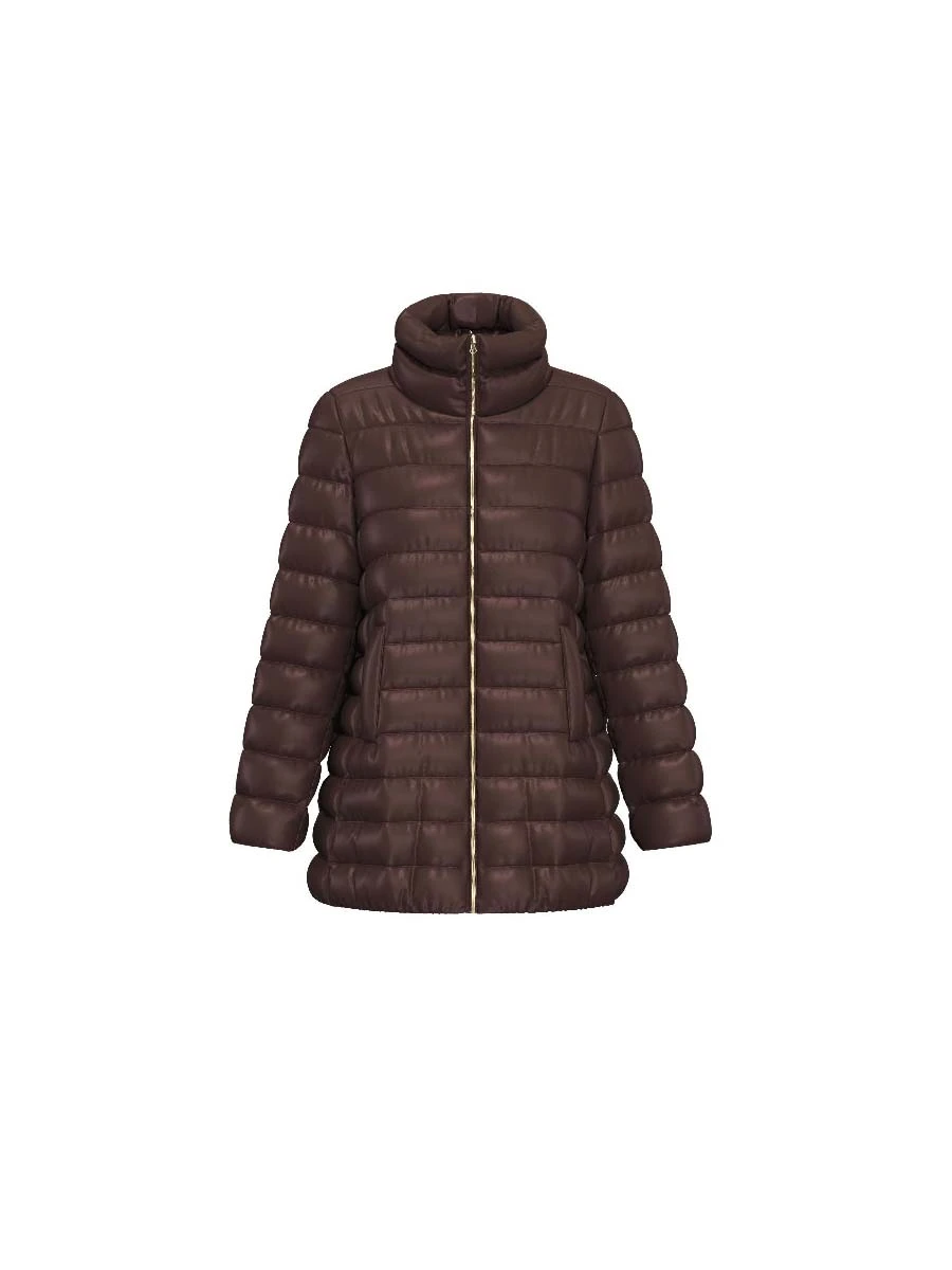PIUMINO CORTO IMBOTTITO FULL ZIP DONNA BORDEAUX