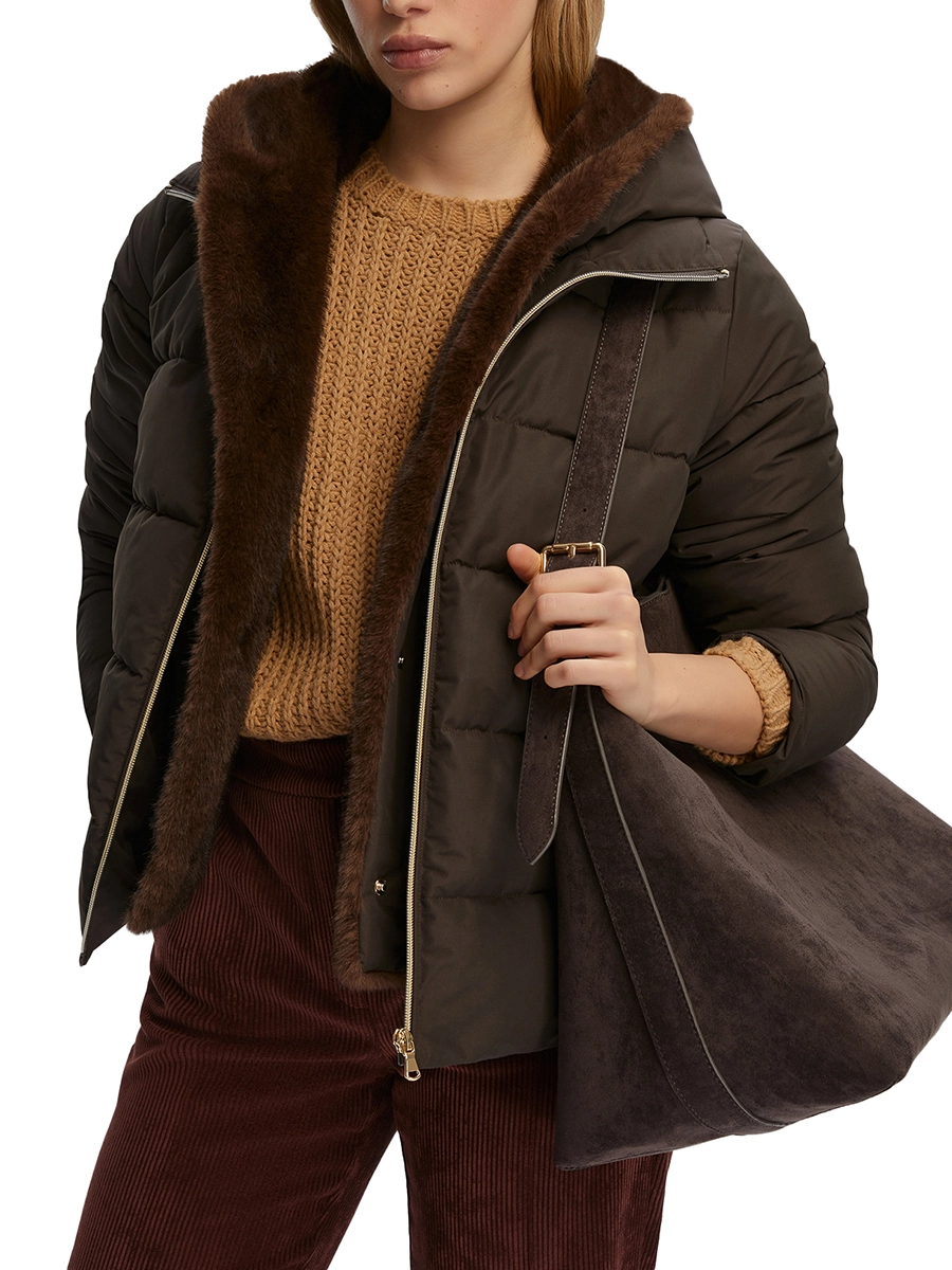 CAPPOTTO TAFFETA DONNA MARRONE