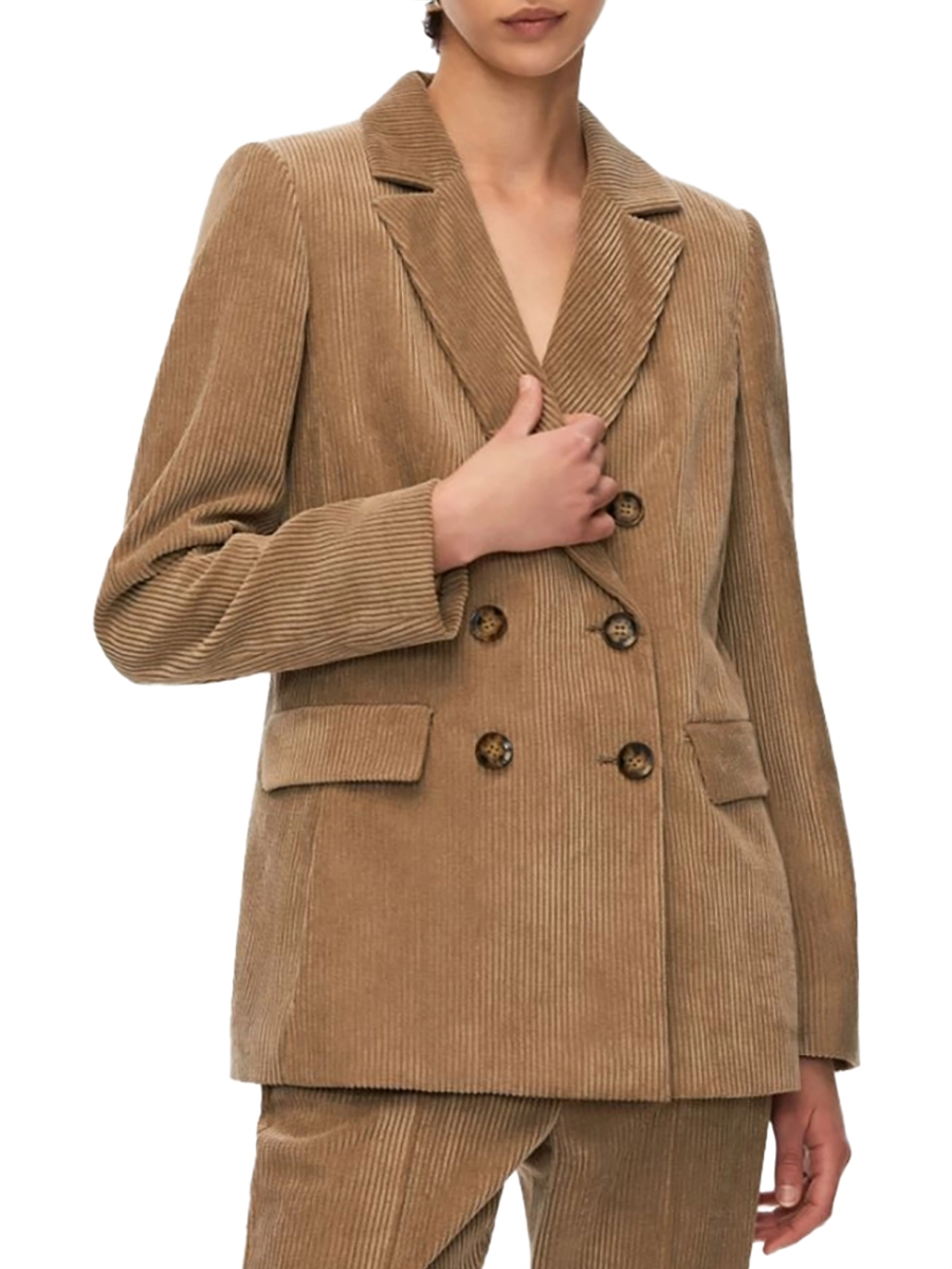 GIACCA BLAZER DOPPIOPETTO A COSTE CALAIS DONNA MARRONE