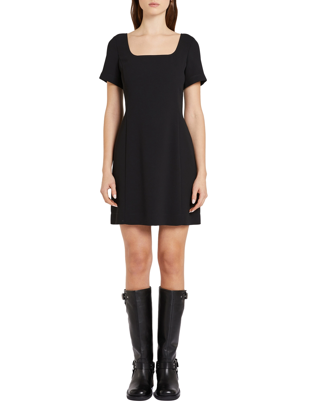 VESTITO CORTO MANICA CORTA RINGO DONNA NERO
