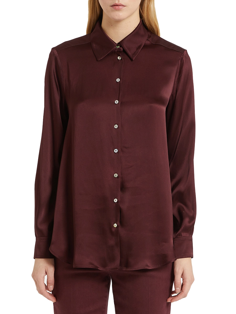 CAMICIA MISTO SETA BUNNY DONNA BORDEAUX